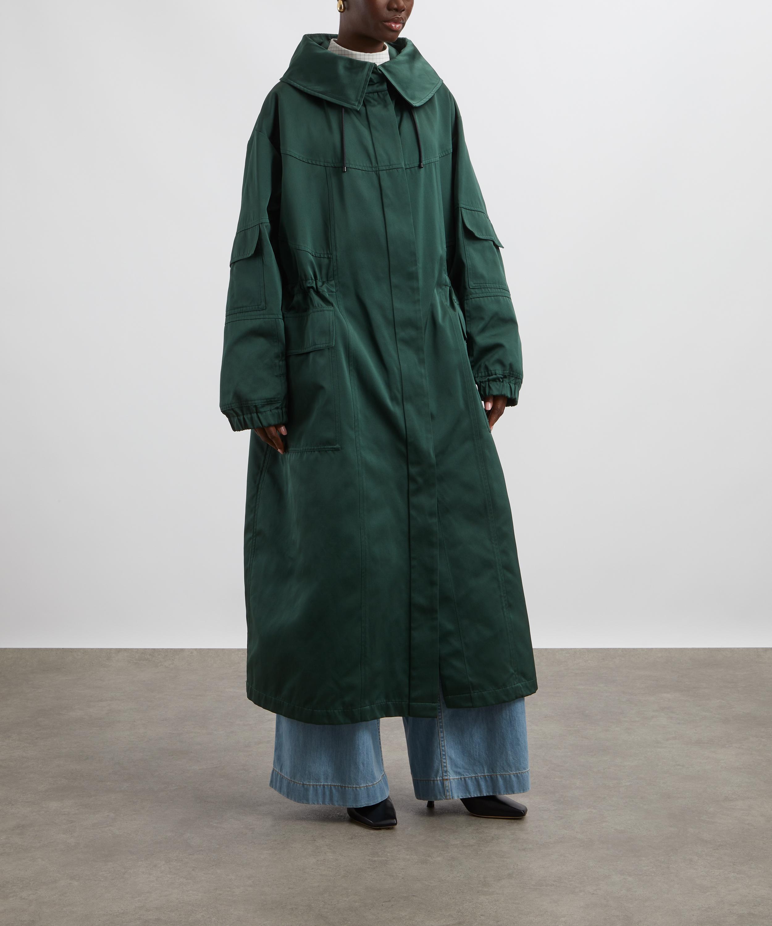 Dries Van Noten - Hooded Satin Parka Coat image number 2