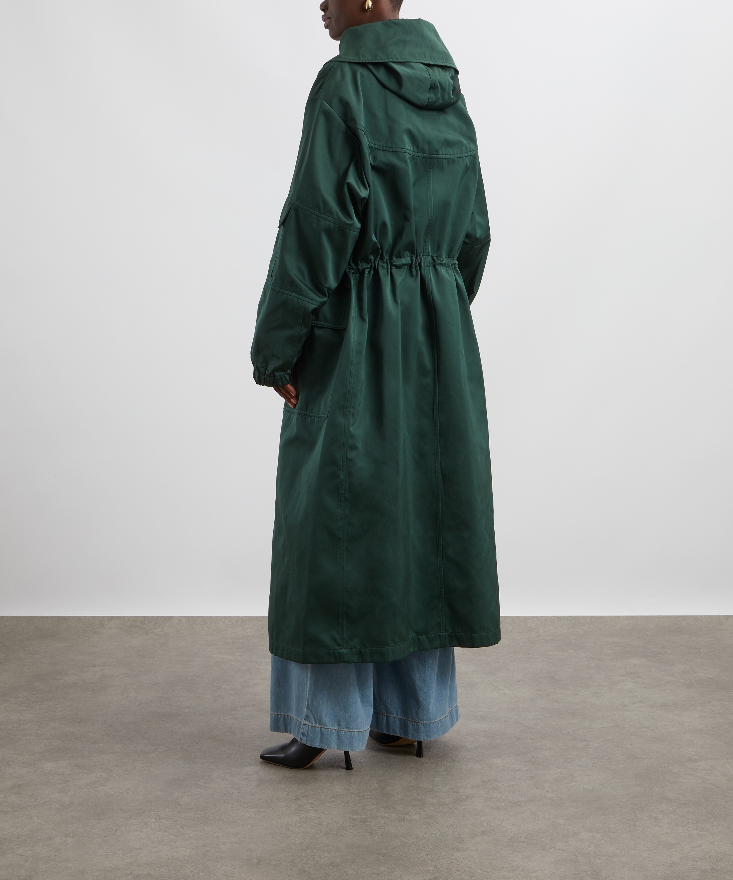 Dries Van Noten - Hooded Satin Parka Coat image number 3