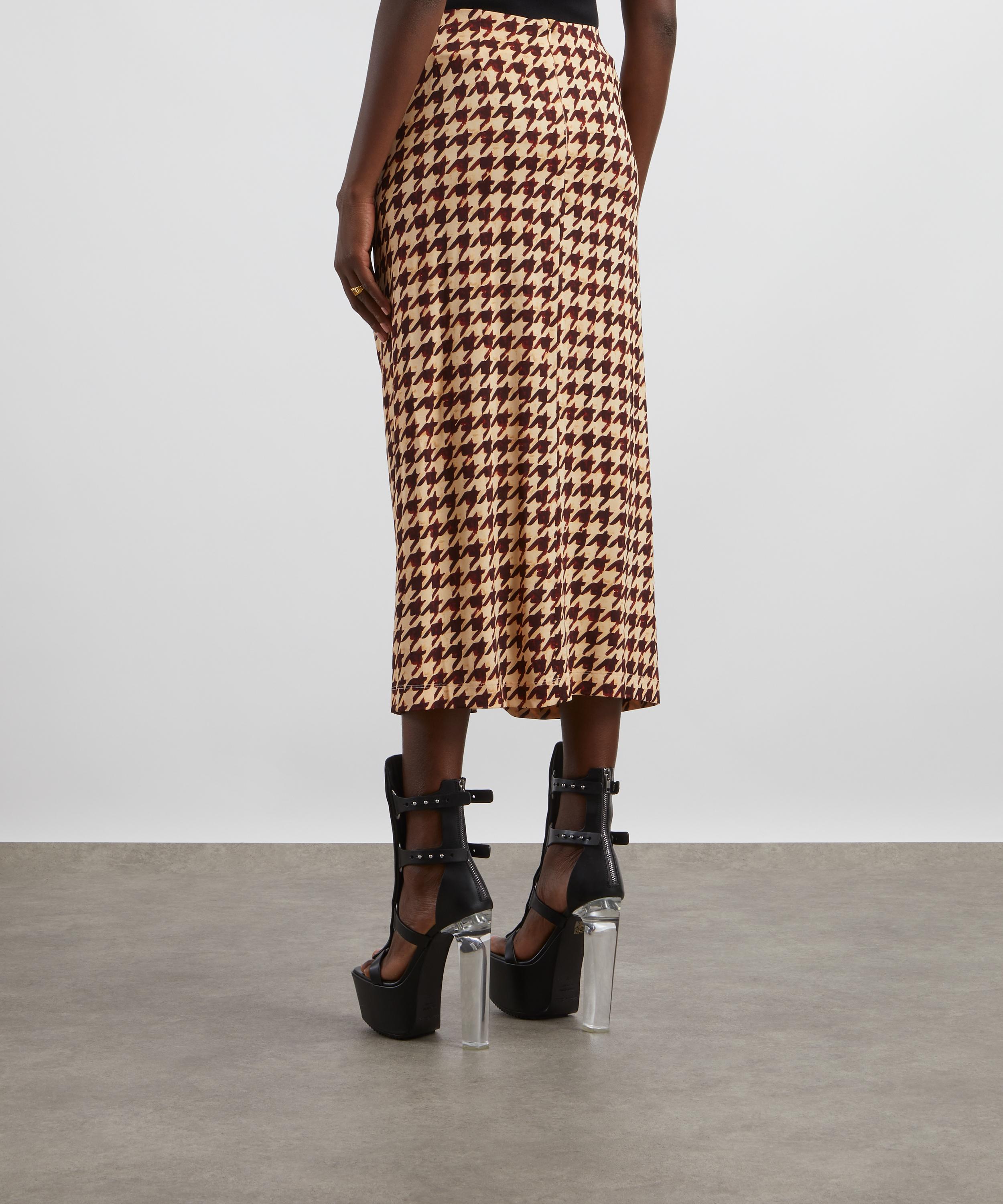 Dries Van Noten - Houndstooth Stretch-Jersey Wrap-Effect Skirt image number 3