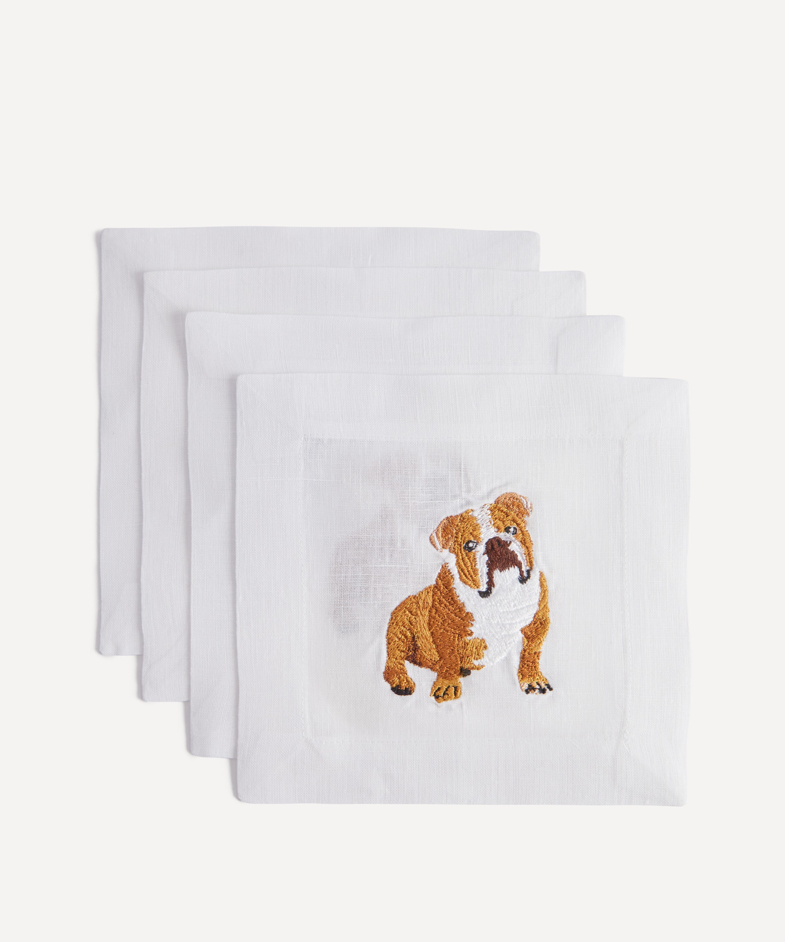 Lettermade - English Bulldog Cocktail Napkins Set of Four image number 0