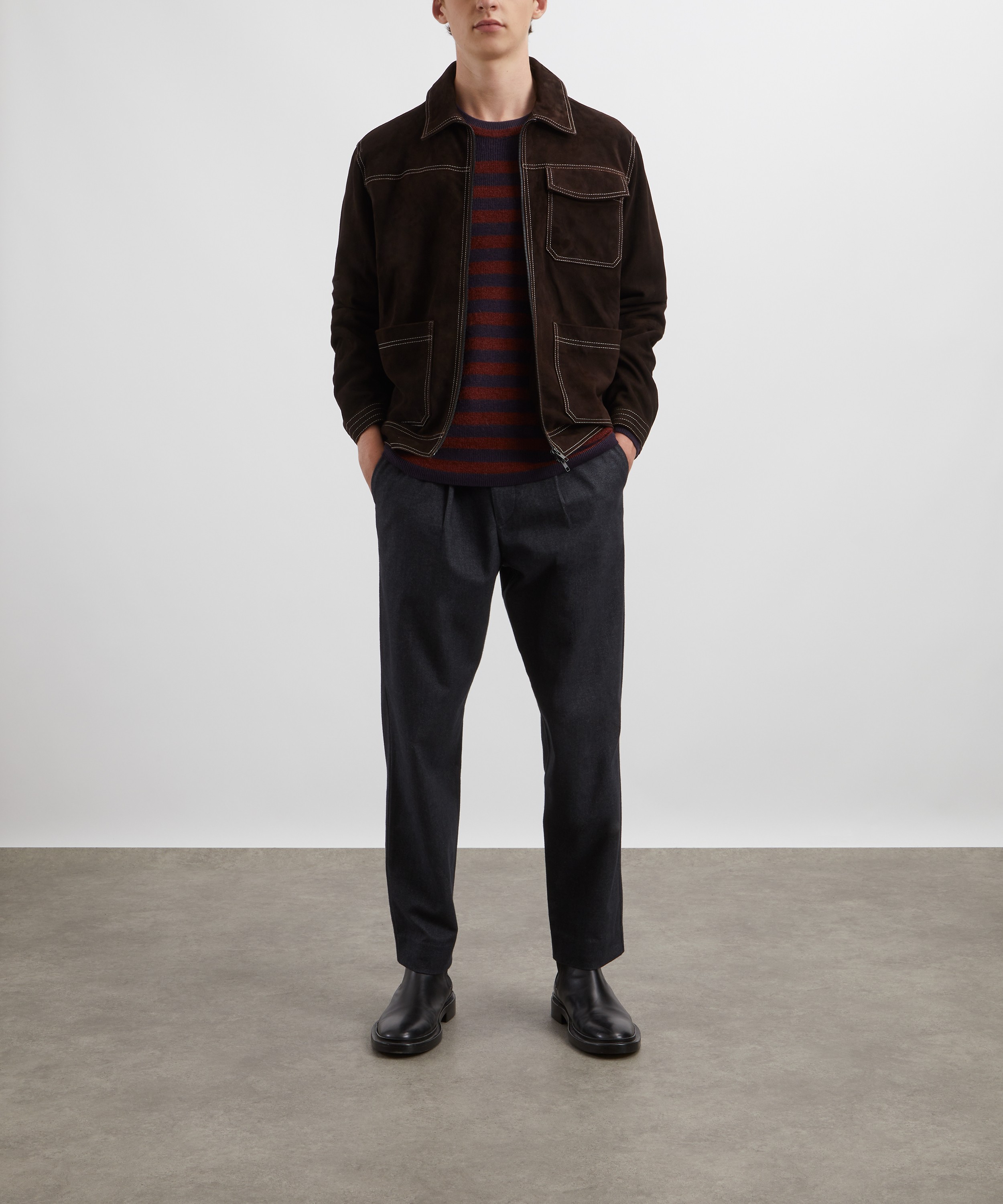 PS Paul Smith - Mohair-Blend Striped Jumper image number 1