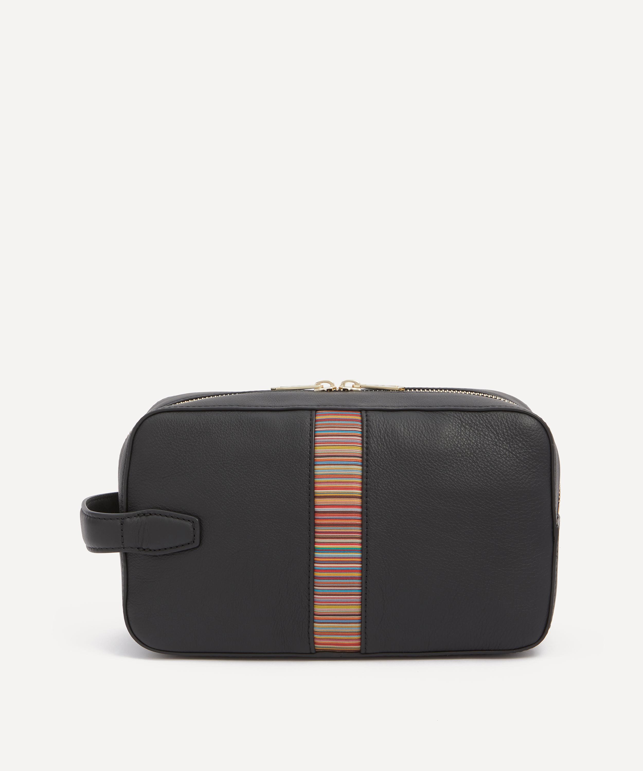 Paul Smith - Signature Stripe Leather Wash Bag image number 0