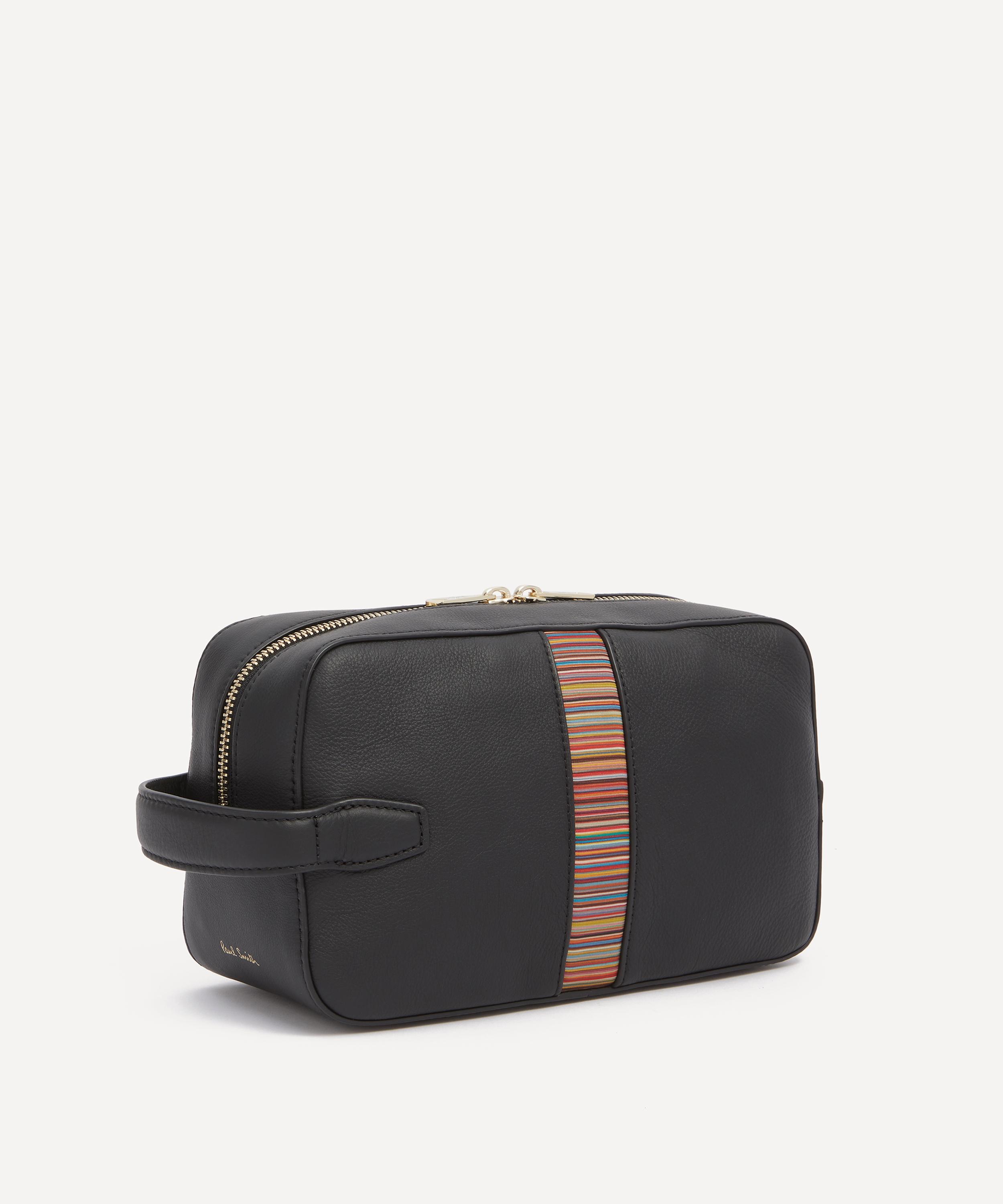 Paul Smith - Signature Stripe Leather Wash Bag image number 1