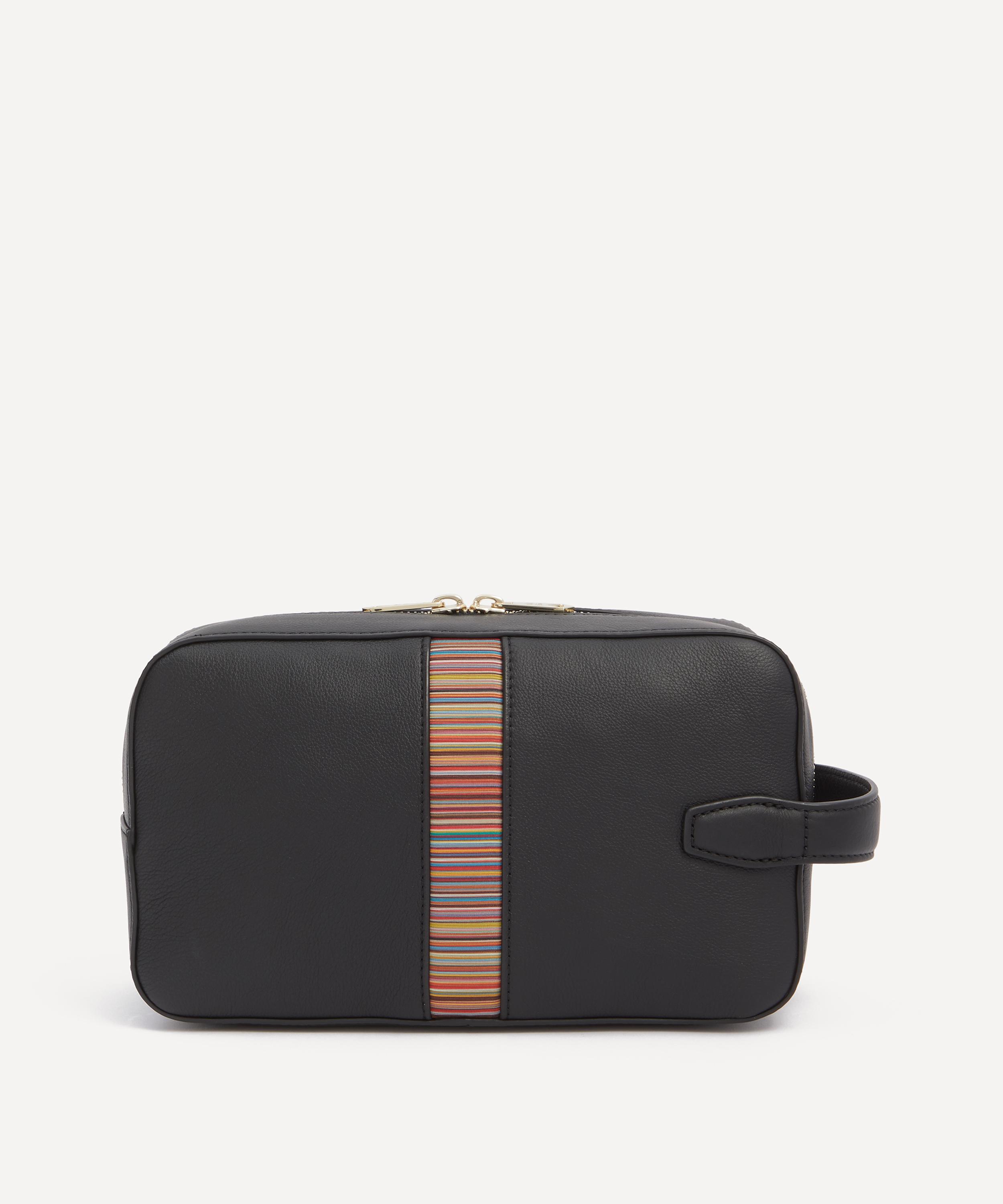 Paul Smith - Signature Stripe Leather Wash Bag image number 2