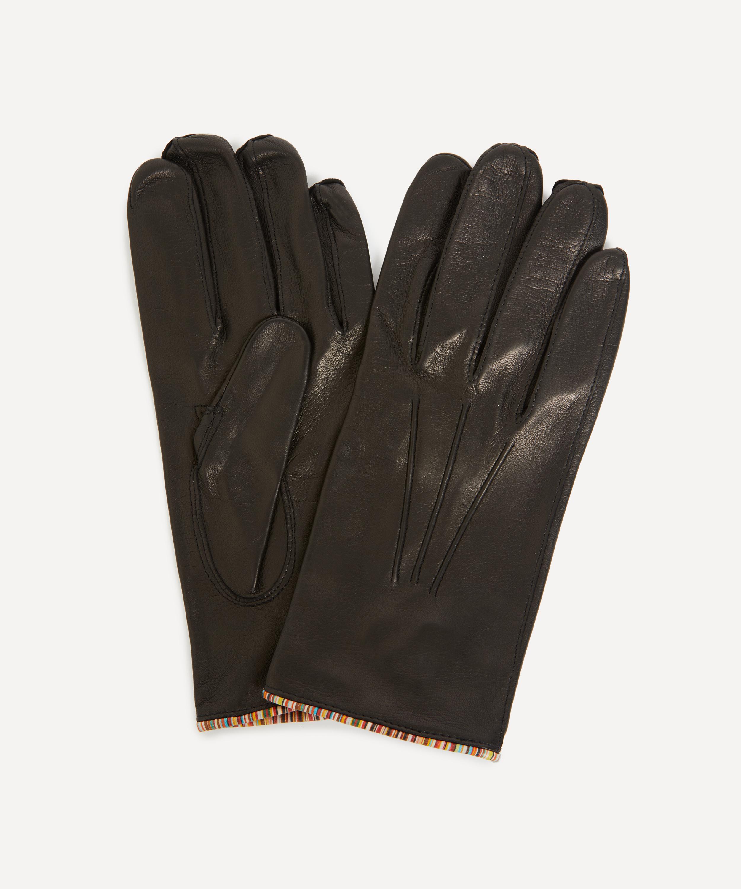 Paul Smith - Signature Stripe Leather Gloves image number 0