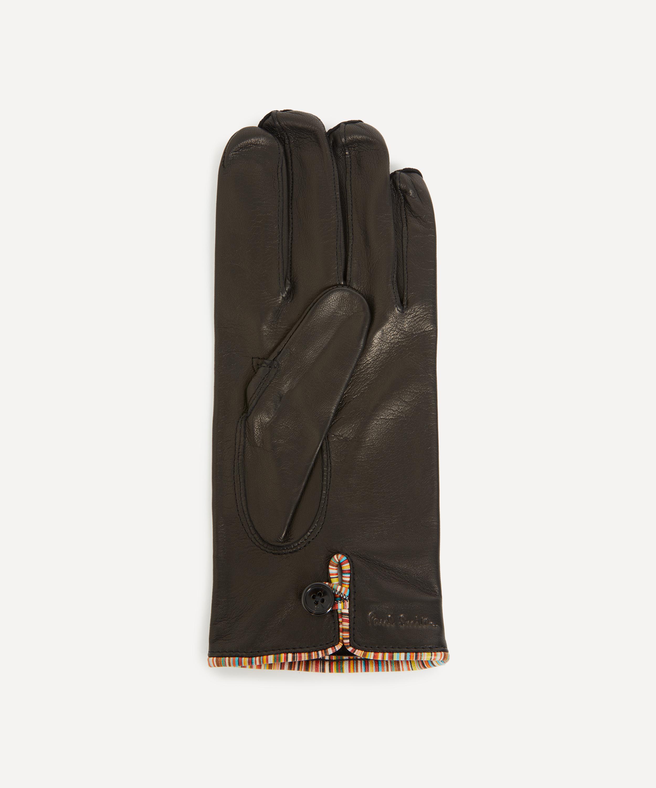 Paul Smith - Signature Stripe Leather Gloves image number 1