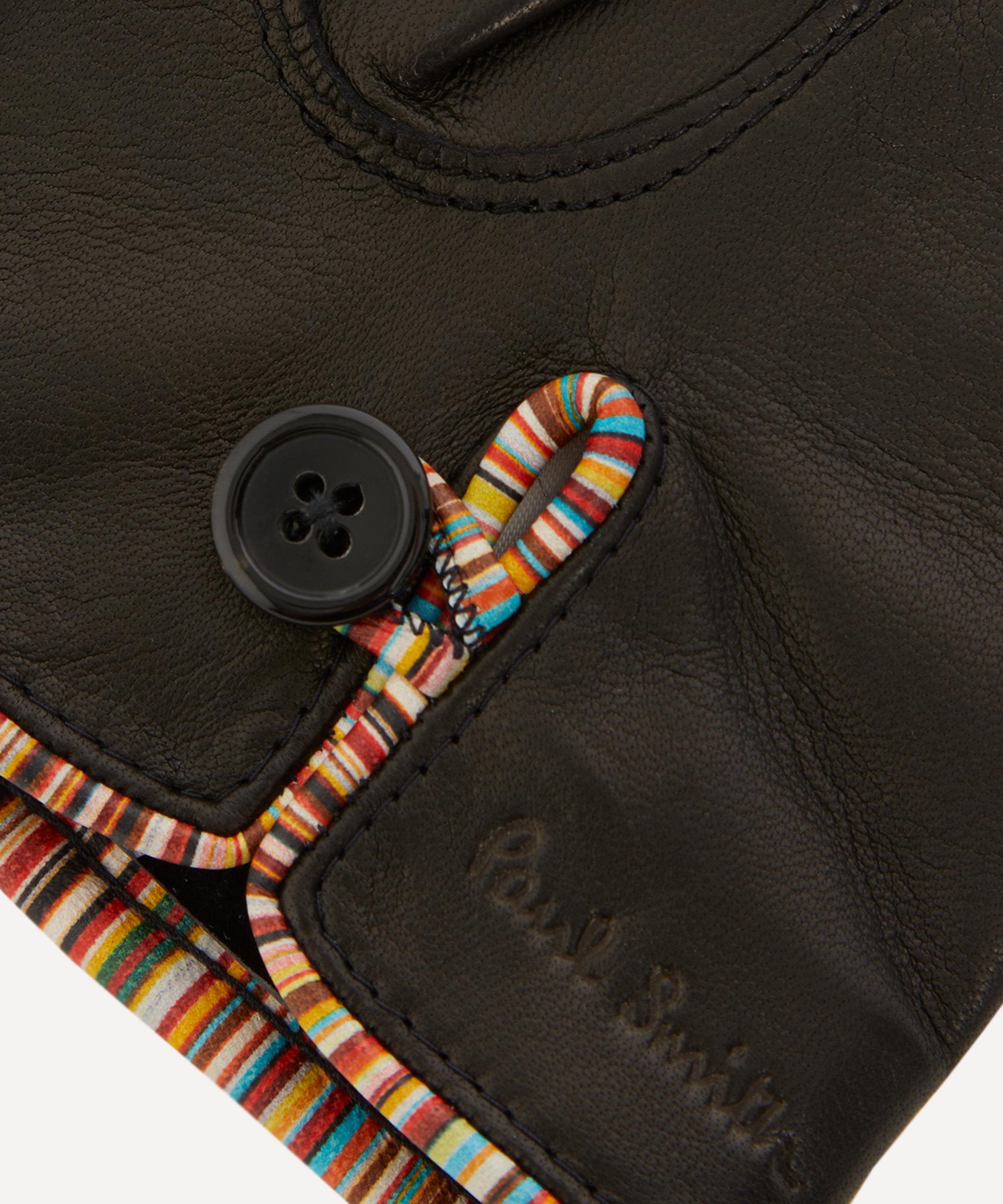 Paul Smith - Signature Stripe Leather Gloves image number 2