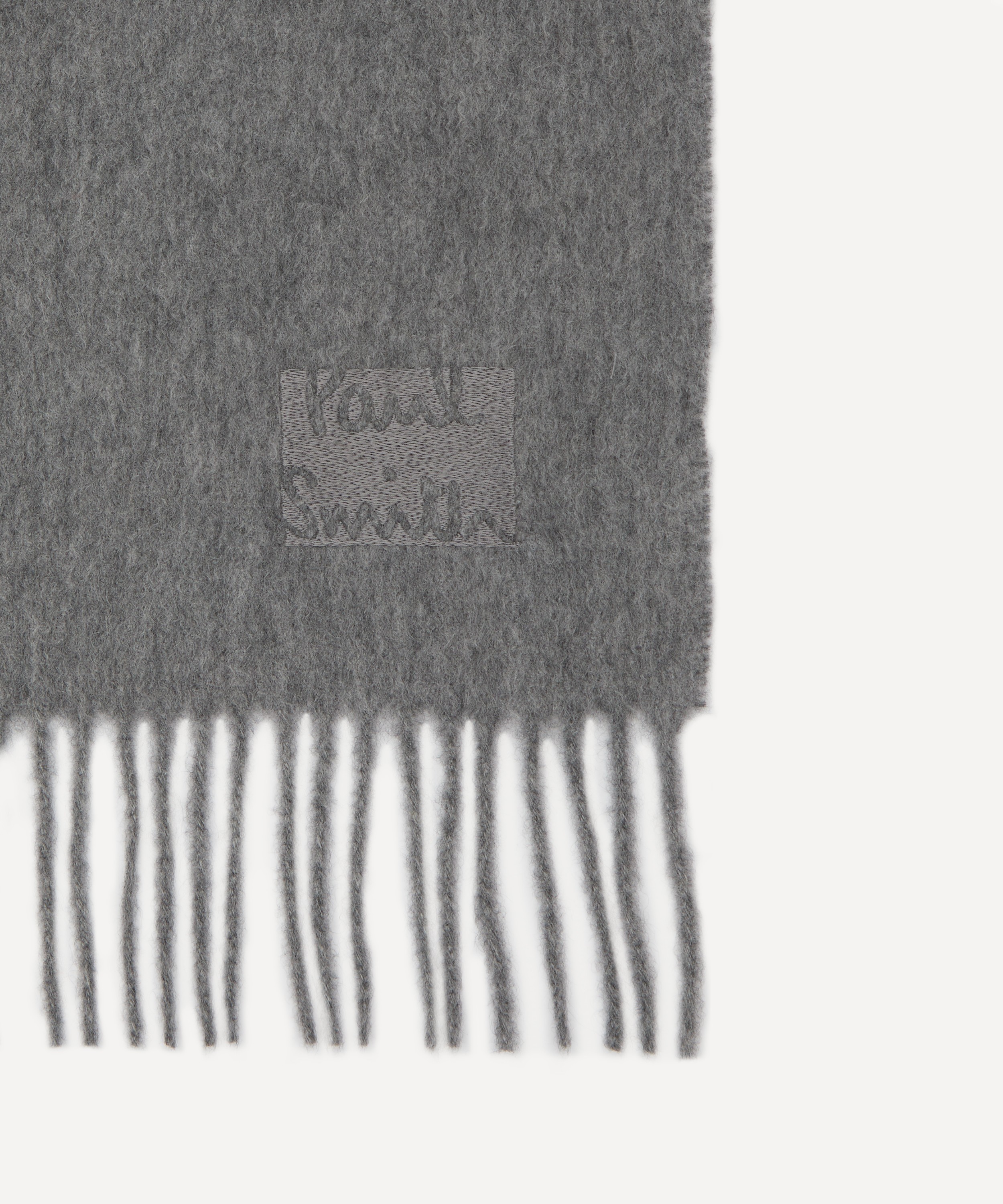 Paul Smith - Embroidered Logo Cashmere Scarf image number 2