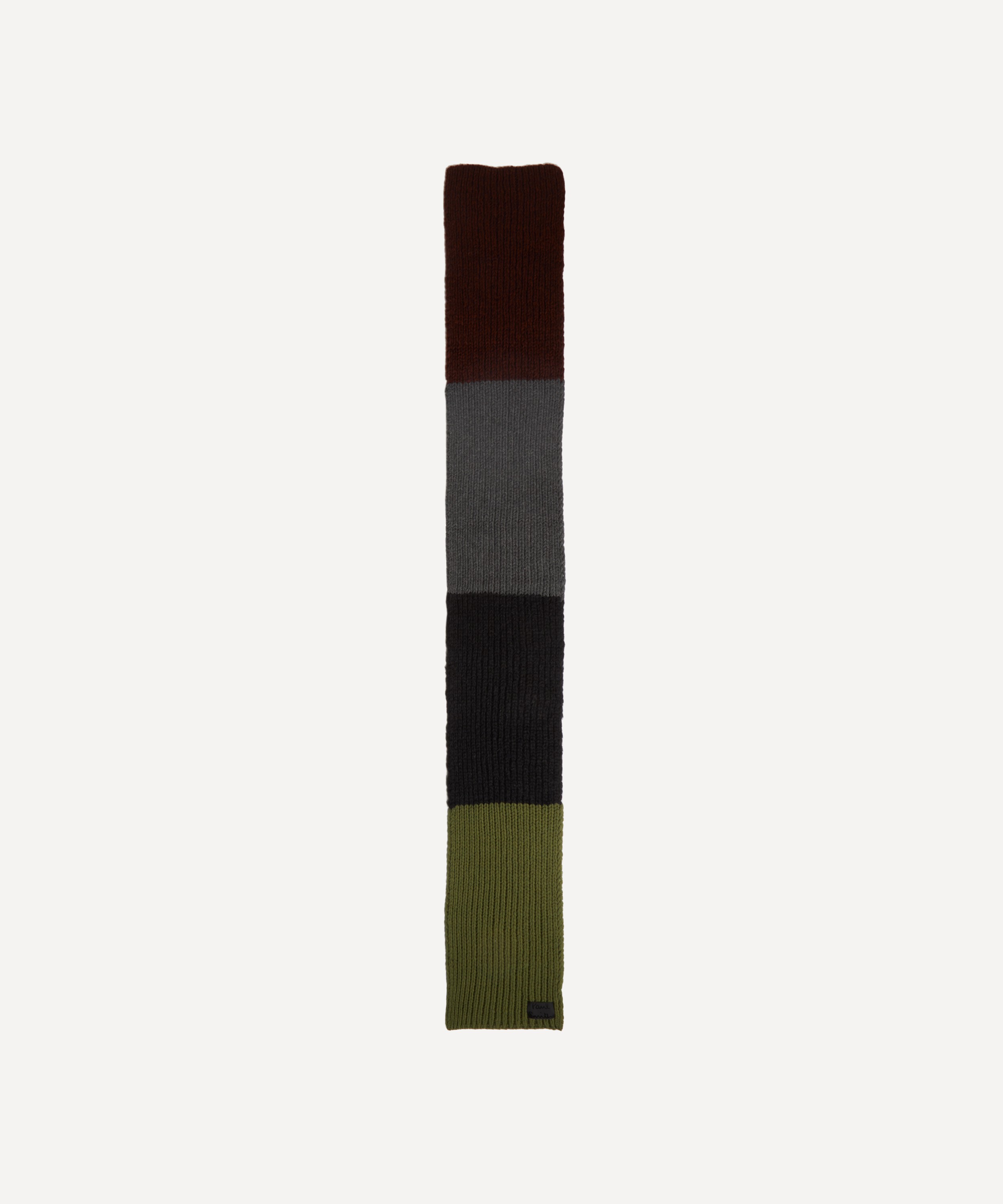 Paul Smith - Colourblock Mohair Knitted Scarf image number 0