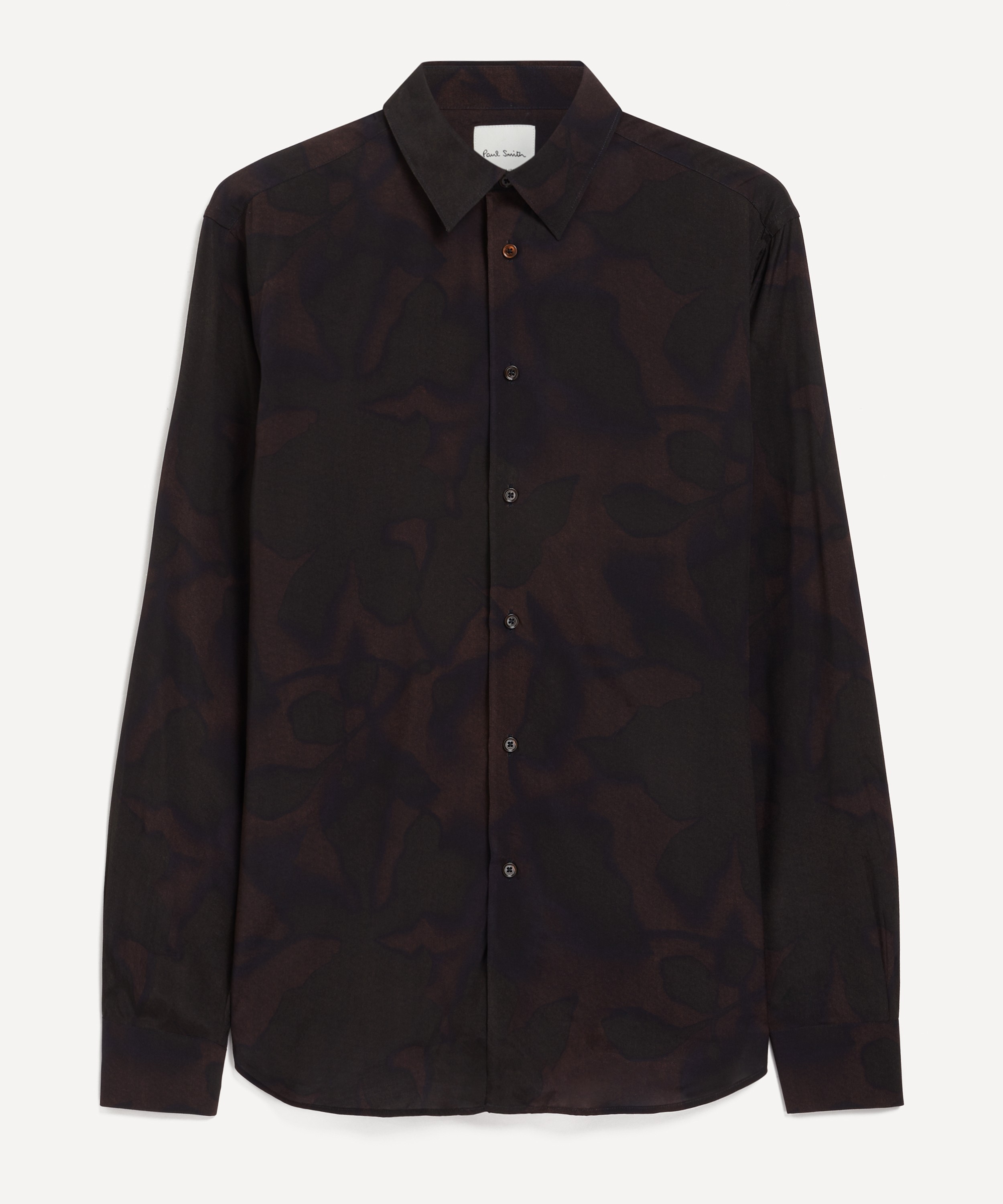 Paul Smith - Dark Mauve Photogram Leaves Shirt image number 0