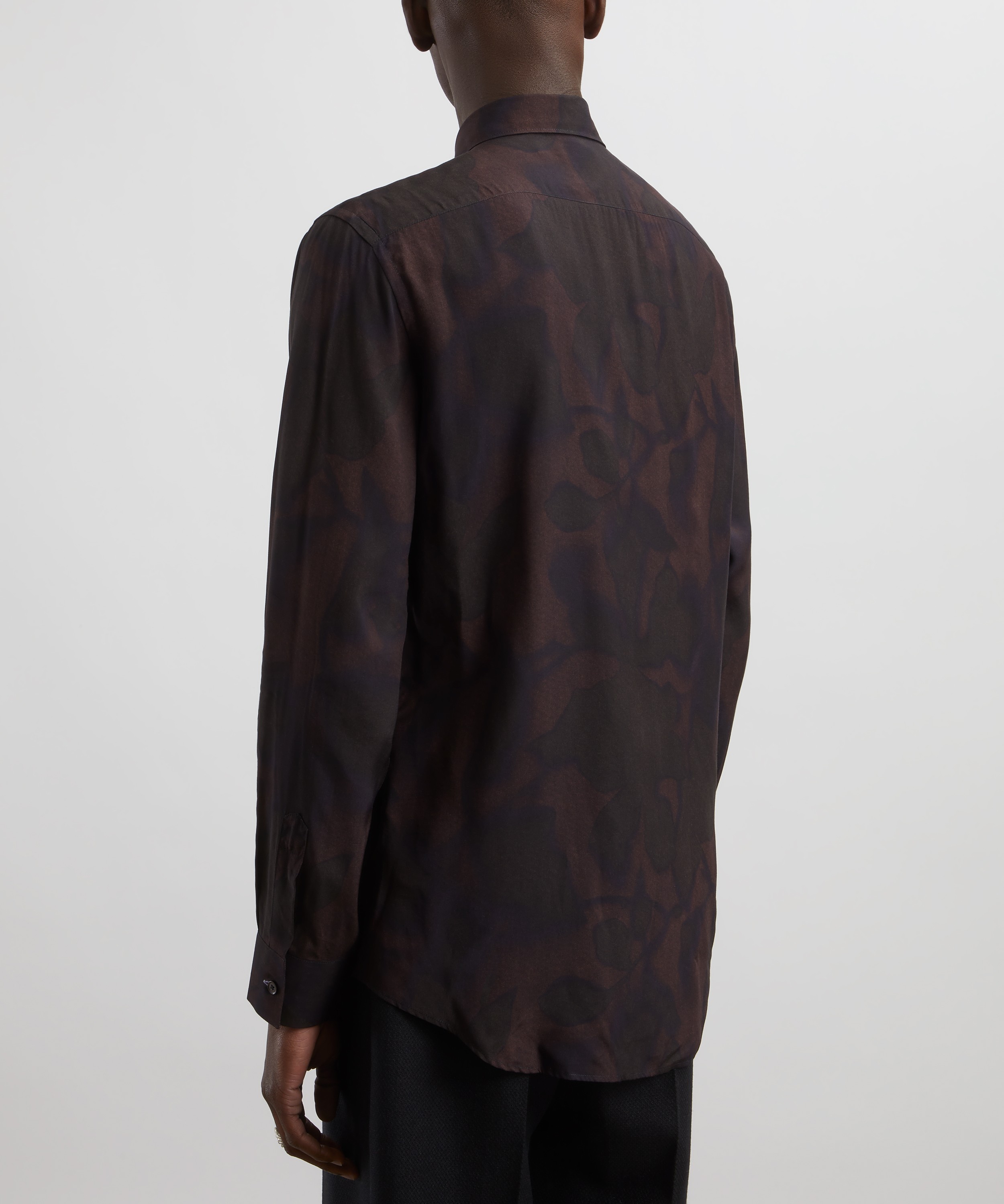 Paul Smith - Dark Mauve Photogram Leaves Shirt image number 3