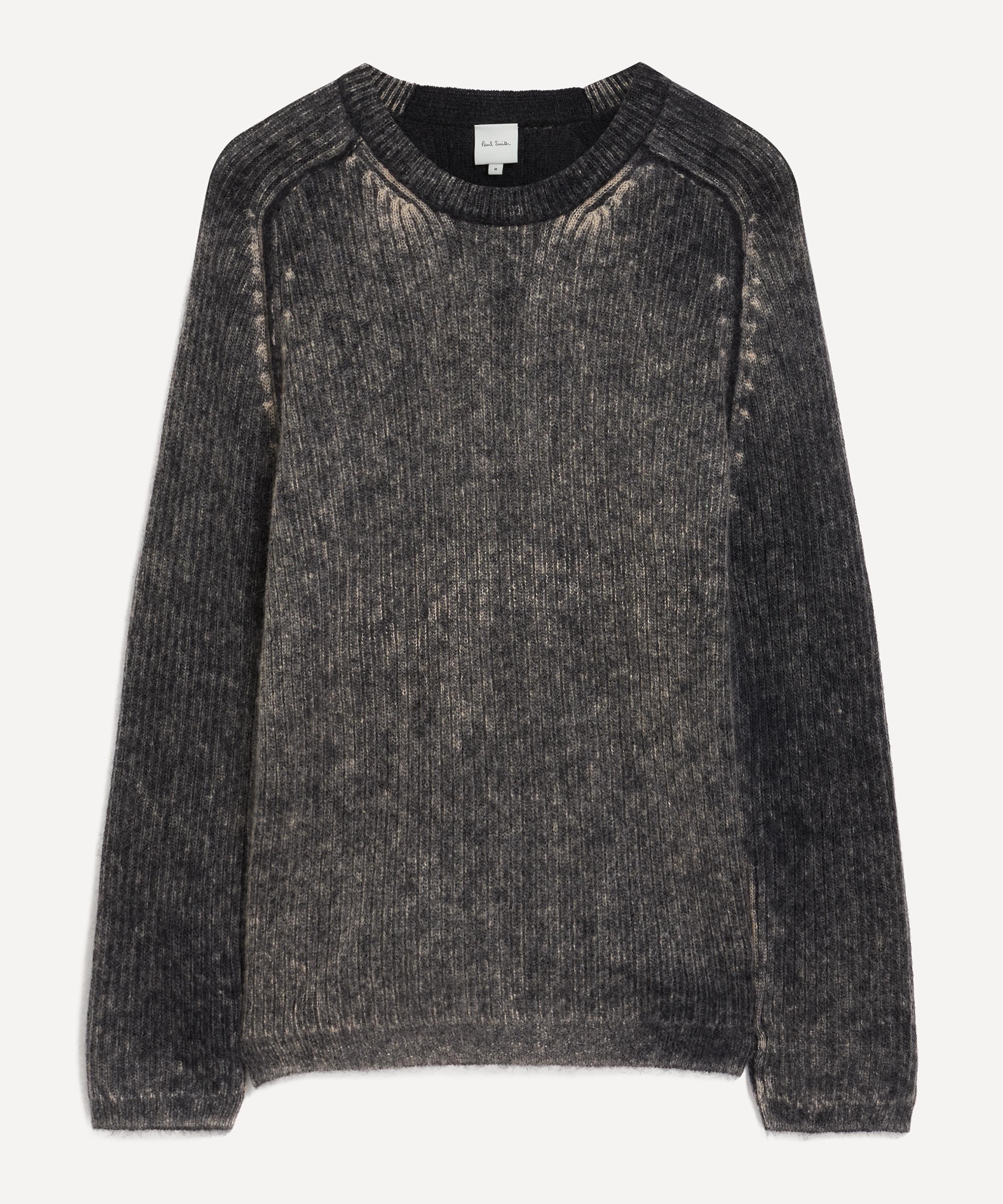 Paul Smith - Charcoal Acid-Wash Wool-Mohair Jumper image number 0