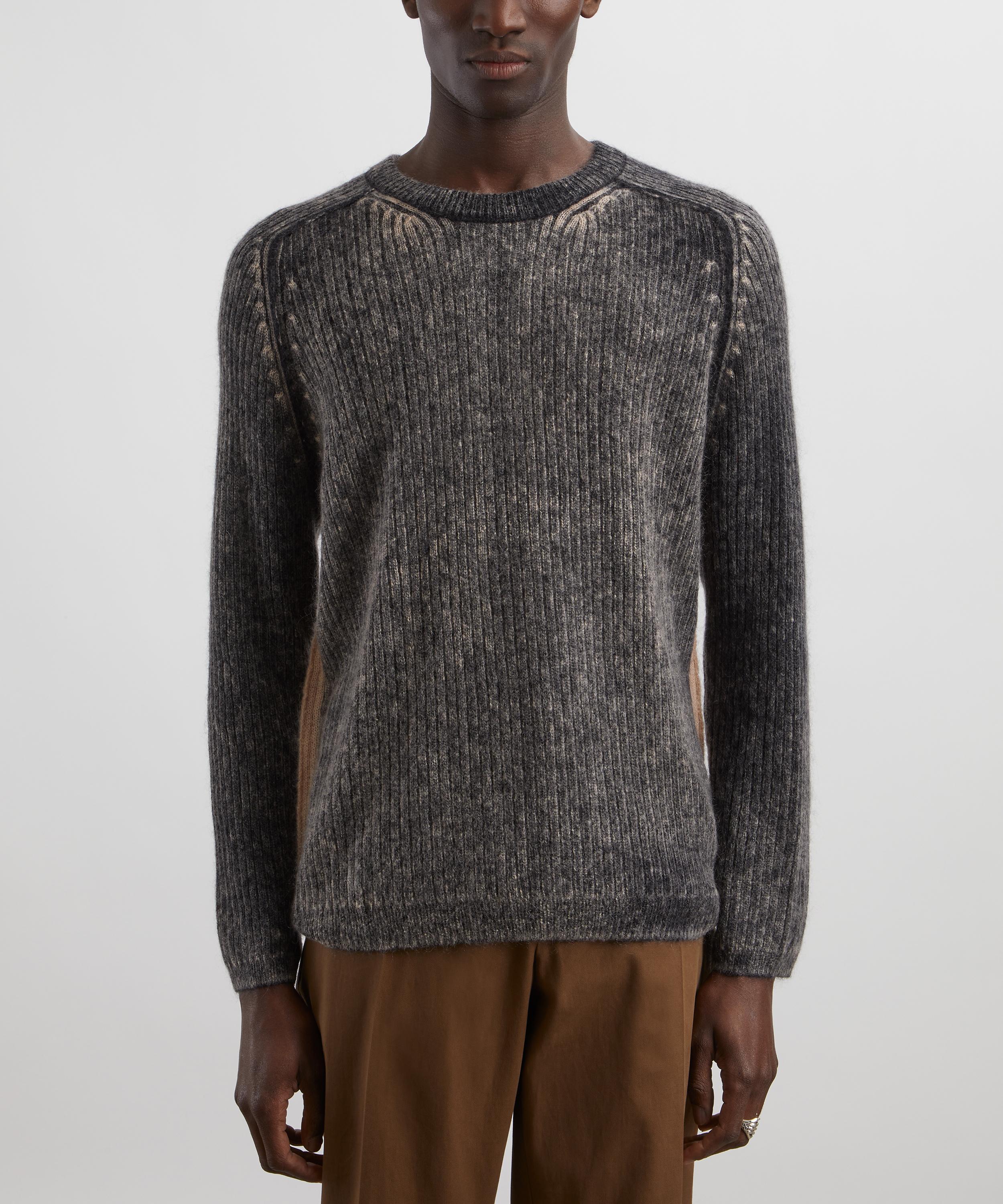 Paul Smith - Charcoal Acid-Wash Wool-Mohair Jumper image number 2