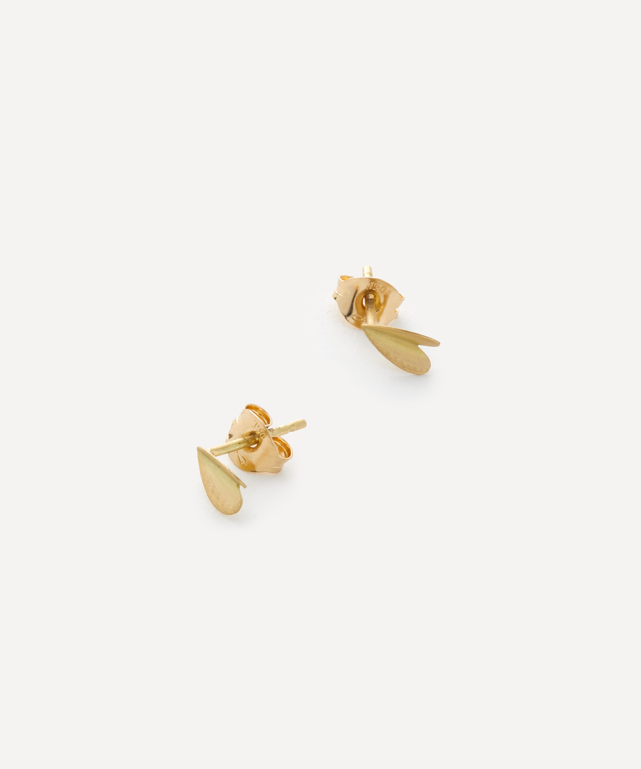 Sia Taylor - 18ct Gold Medium Wings Stud Earrings image number 1