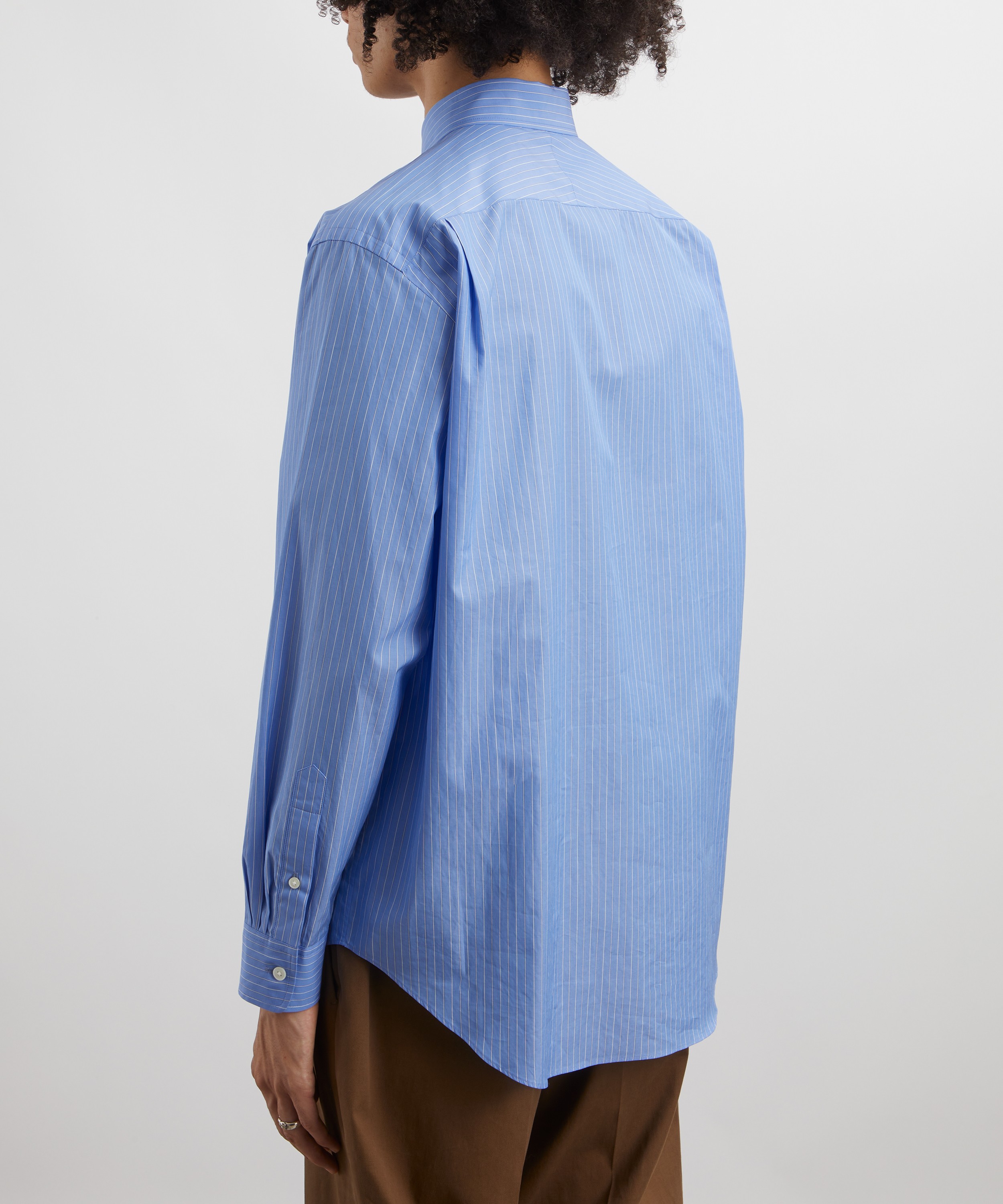 Auralee - Suvin High Count Cloth Stripe Shirt image number 3