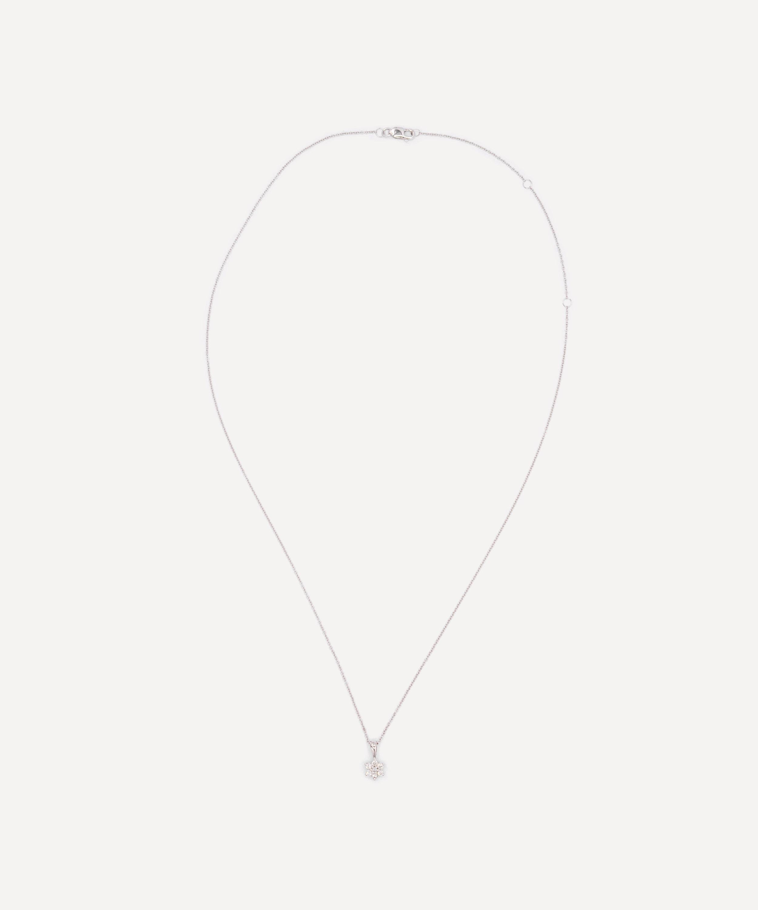 Kojis - 18ct White Gold Diamond Star Pendant Necklace image number 1