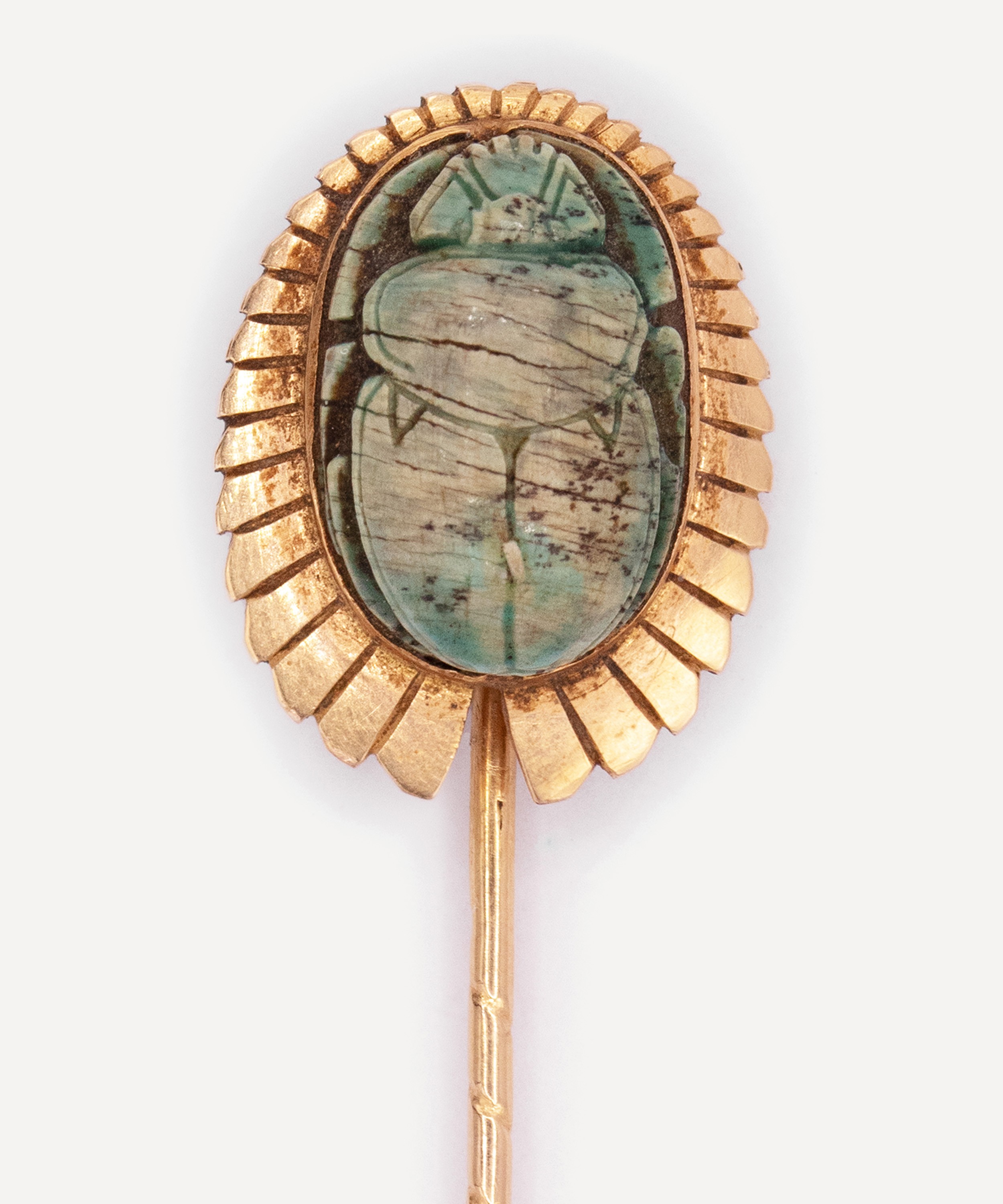 Kojis - 18ct Gold Antique Scarab Pin image number 1