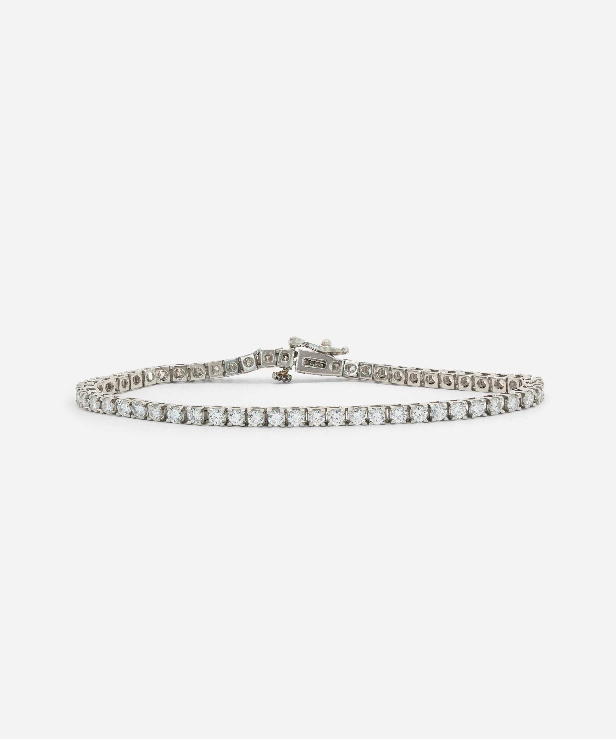 Kojis - 18ct White Gold Vintage Diamond Line Bracelet image number 0