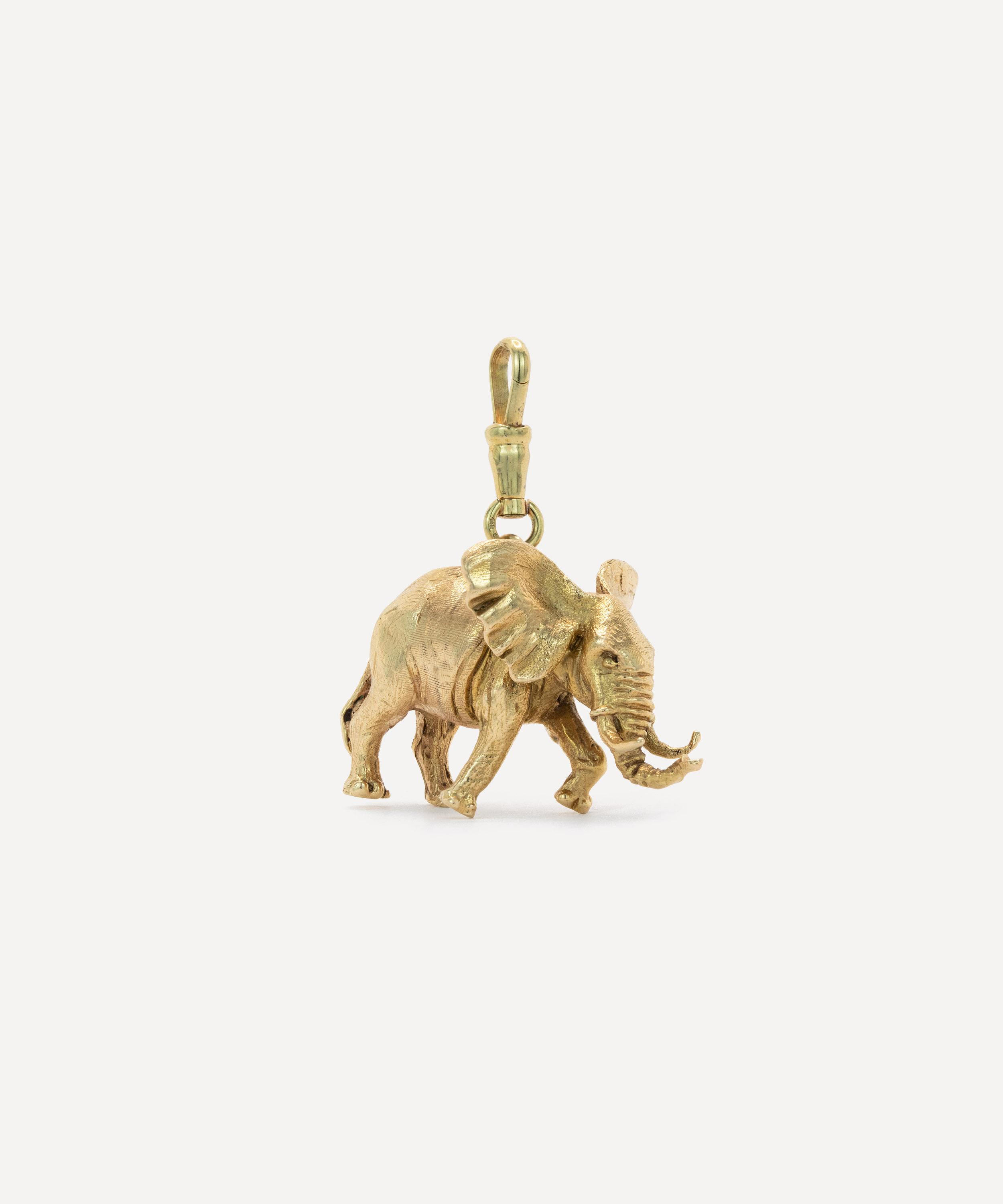 Kojis - 9ct Gold Charging Elephant Charm image number 0