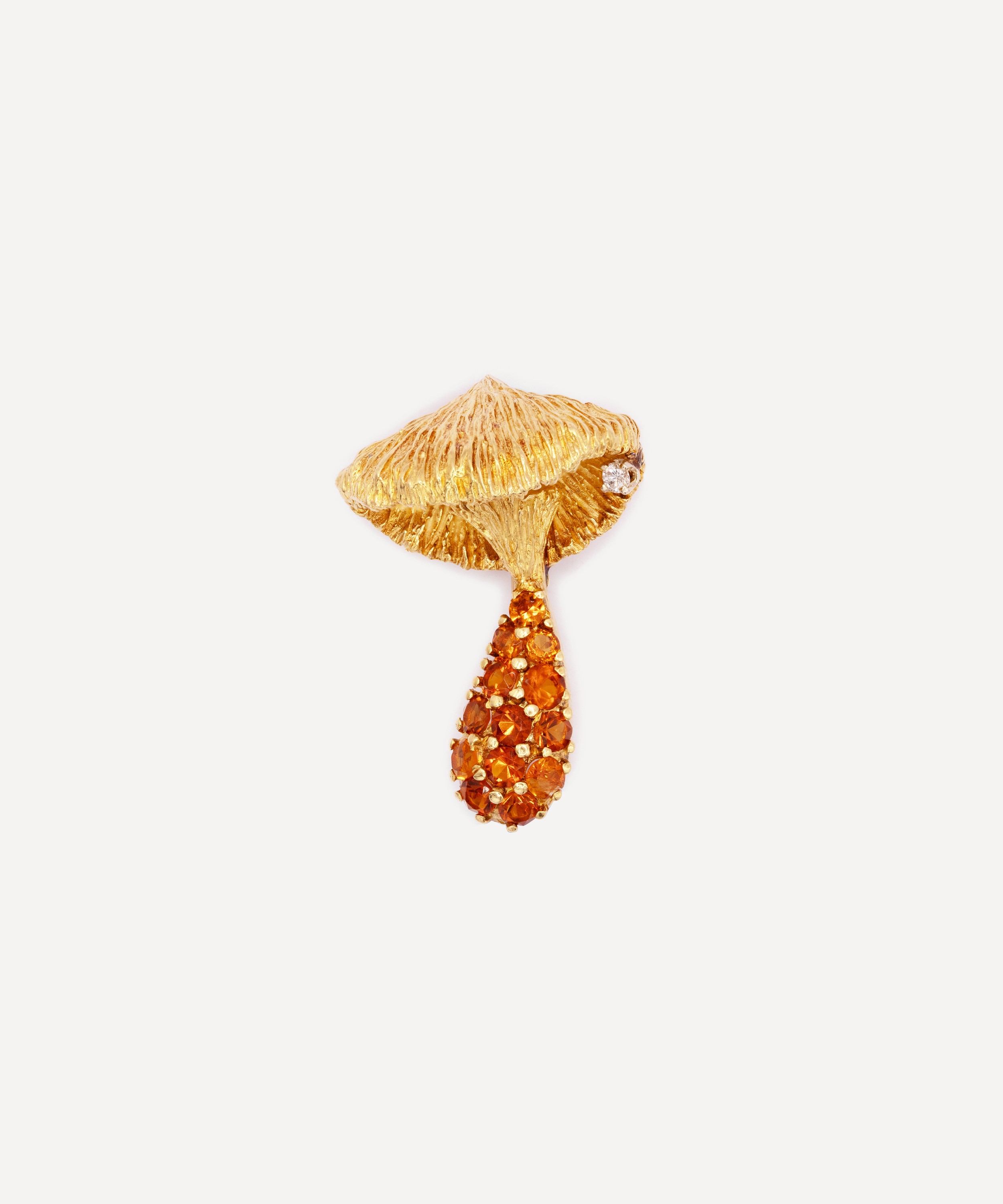 Kojis - 18ct Gold Citrine Mushroom Brooch image number 0