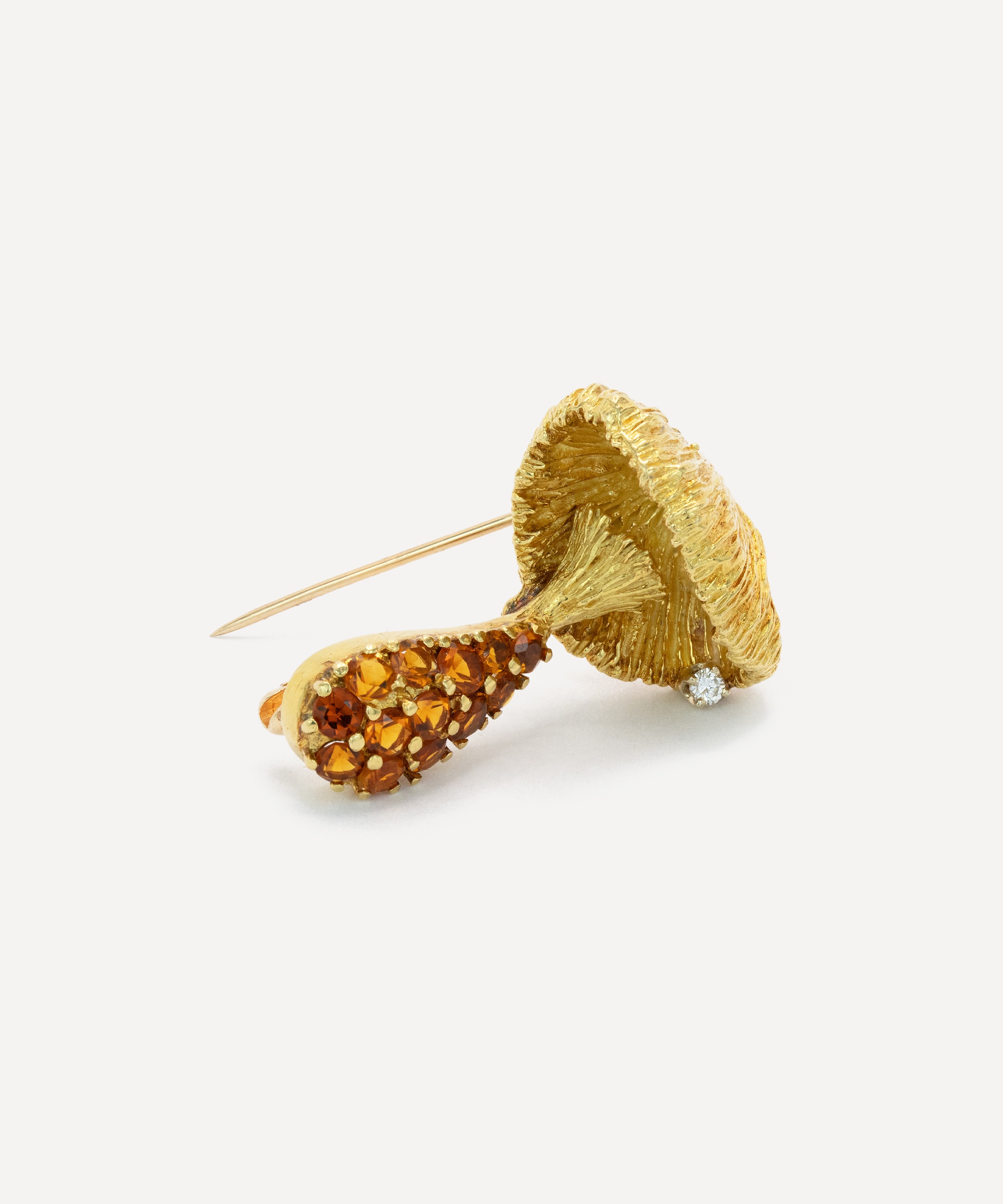 Kojis - 18ct Gold Citrine Mushroom Brooch image number 1