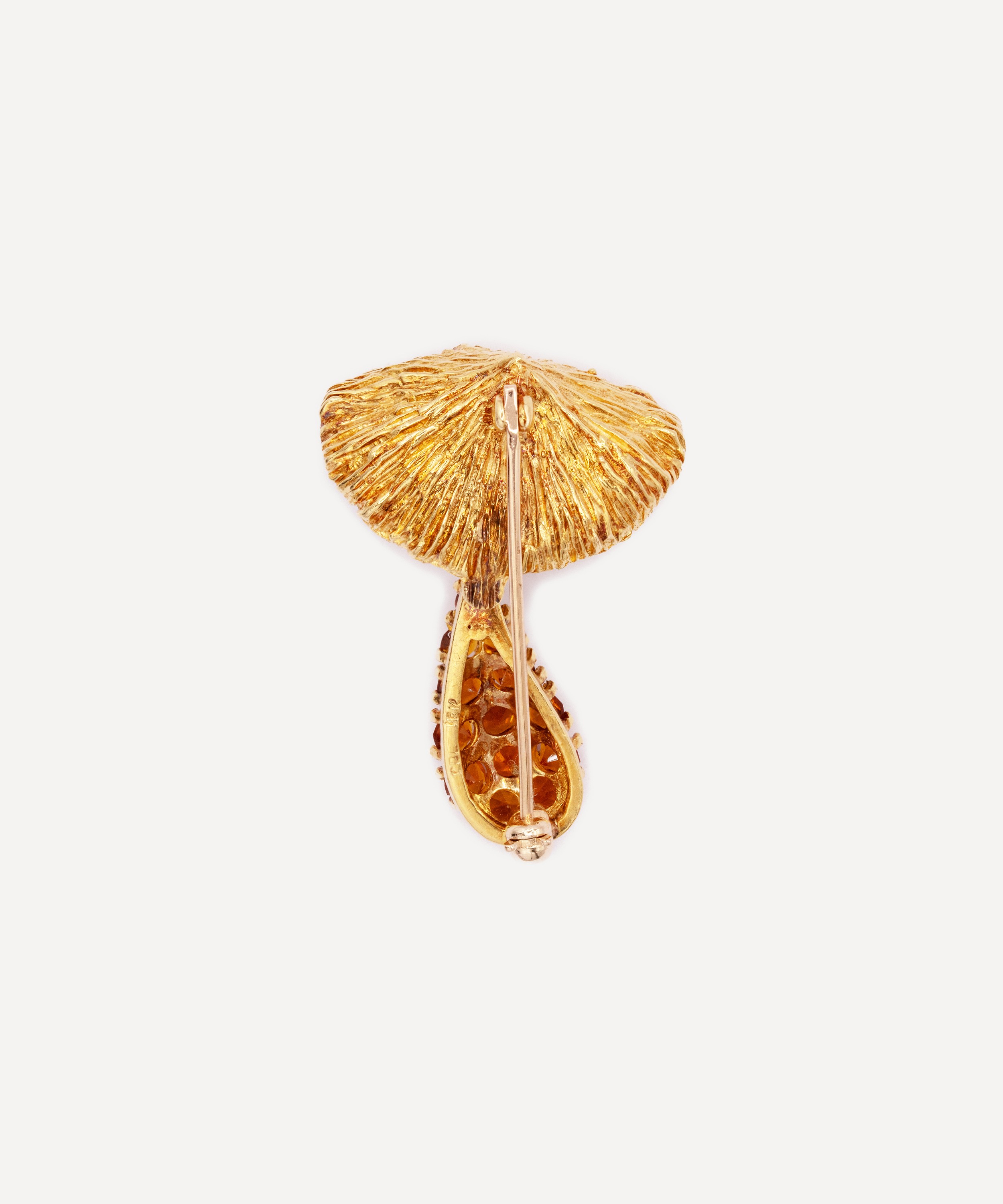 Kojis - 18ct Gold Citrine Mushroom Brooch image number 2