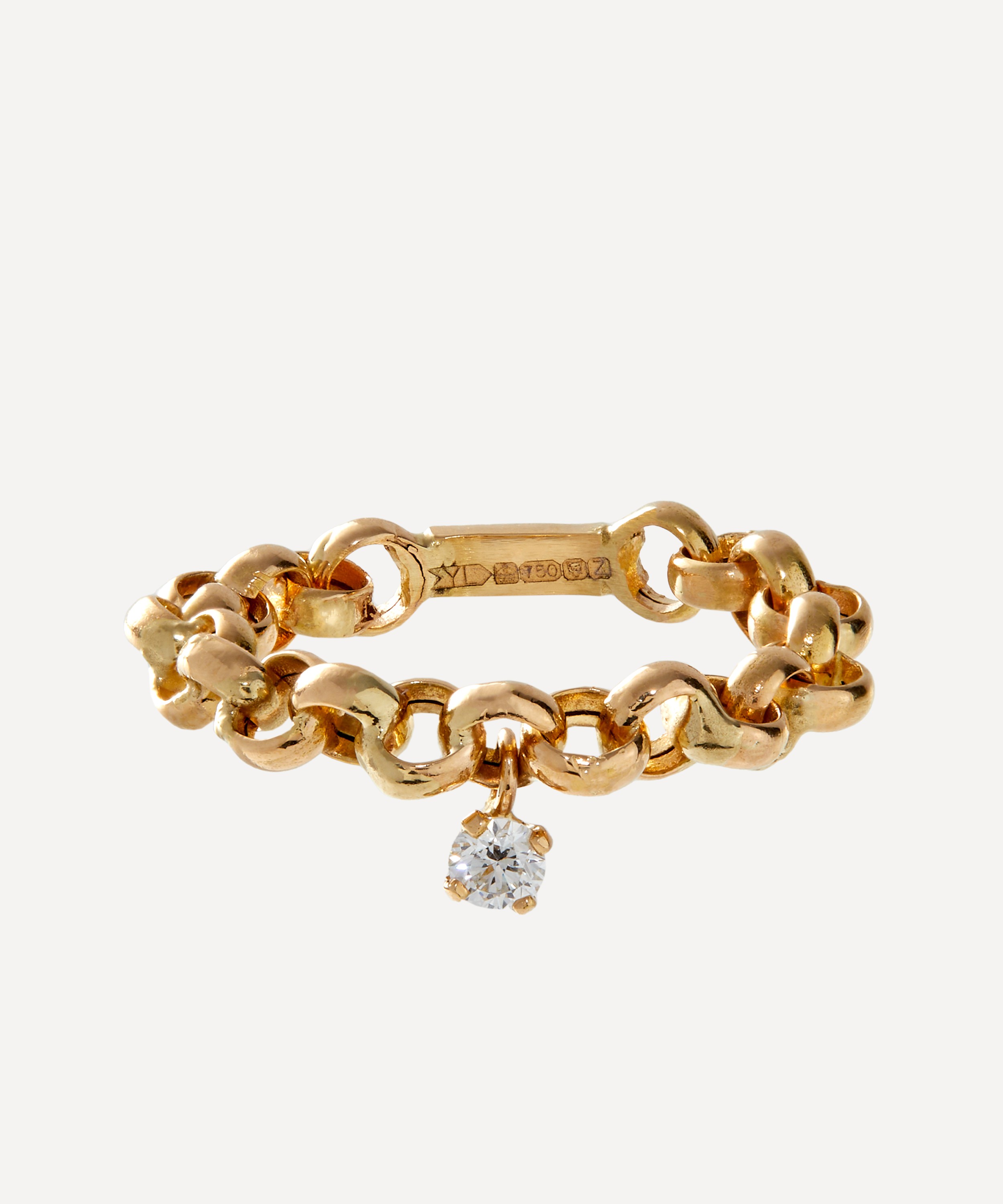 Yvonne Léon - 18ct Gold Floating Diamond Chain Ring