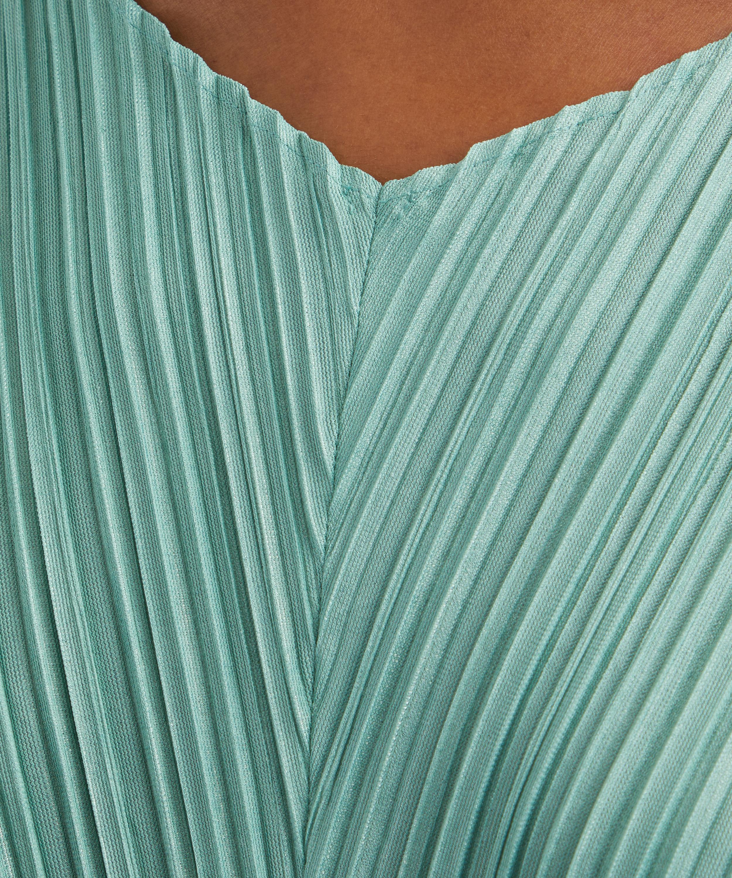 Pleats Please Issey Miyake - MELLOW PLEATS Steel Green Pleated Midi Dress image number 4