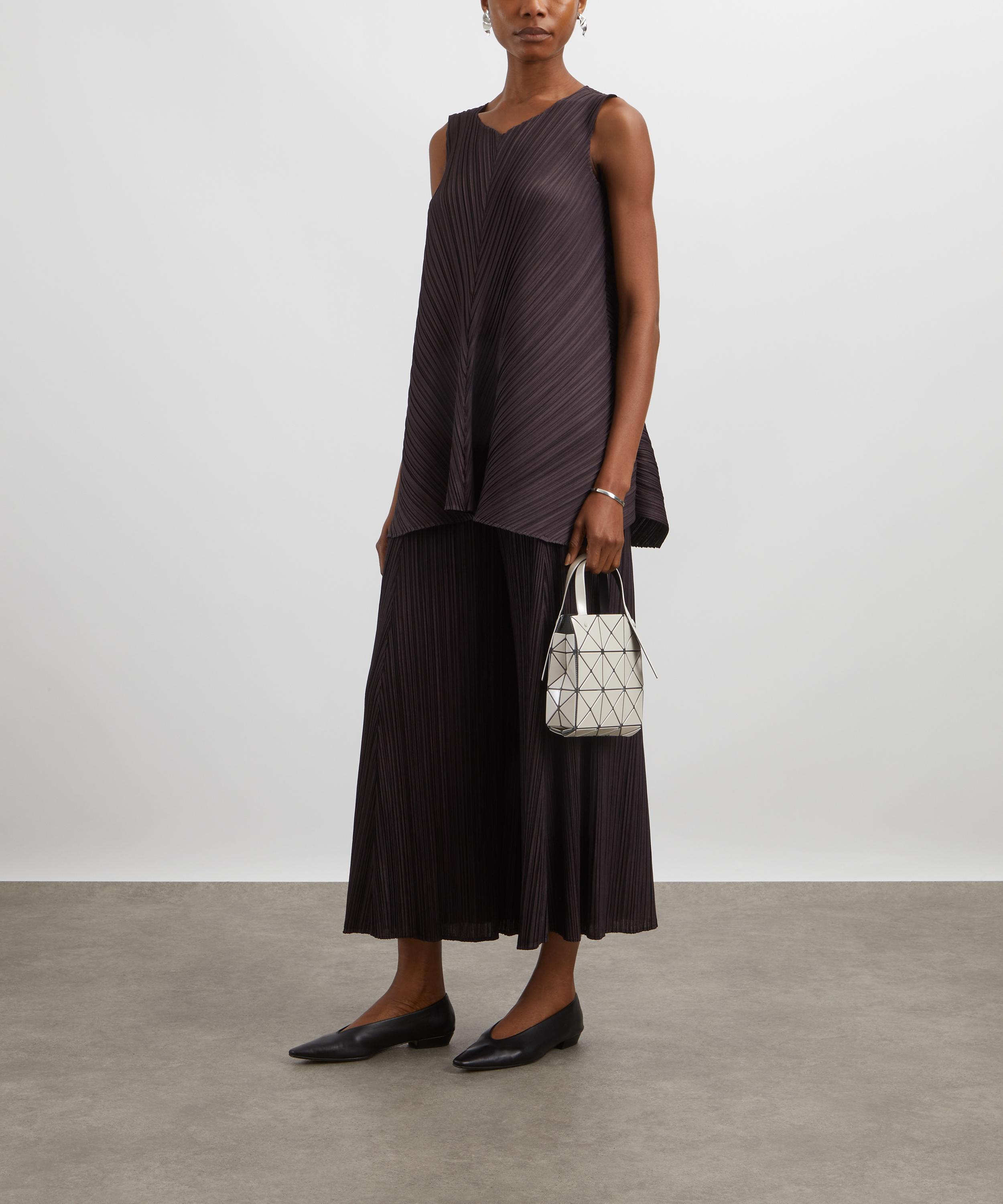 Pleats Please Issey Miyake - MELLOW PLEATS Dark Brown Pleated Tunic image number 1