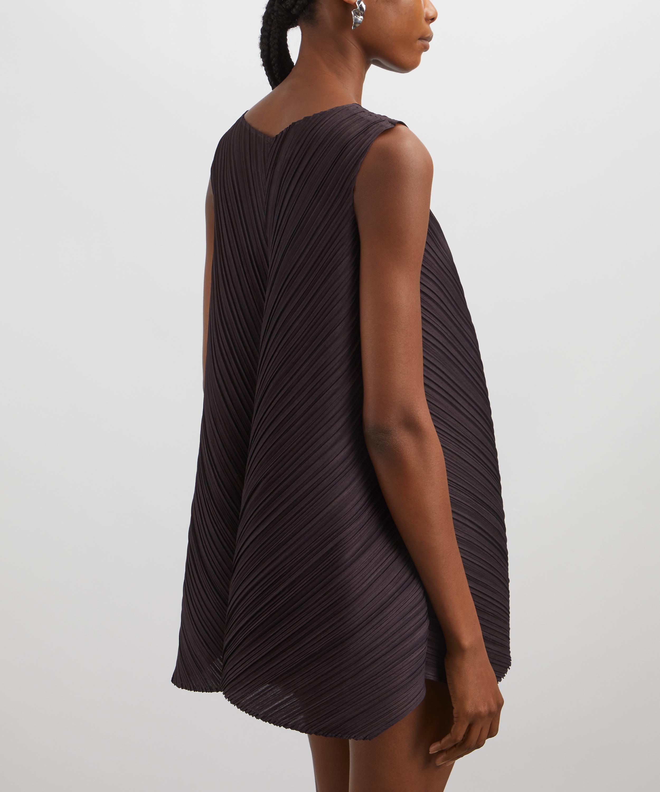 Pleats Please Issey Miyake - MELLOW PLEATS Dark Brown Pleated Tunic image number 3