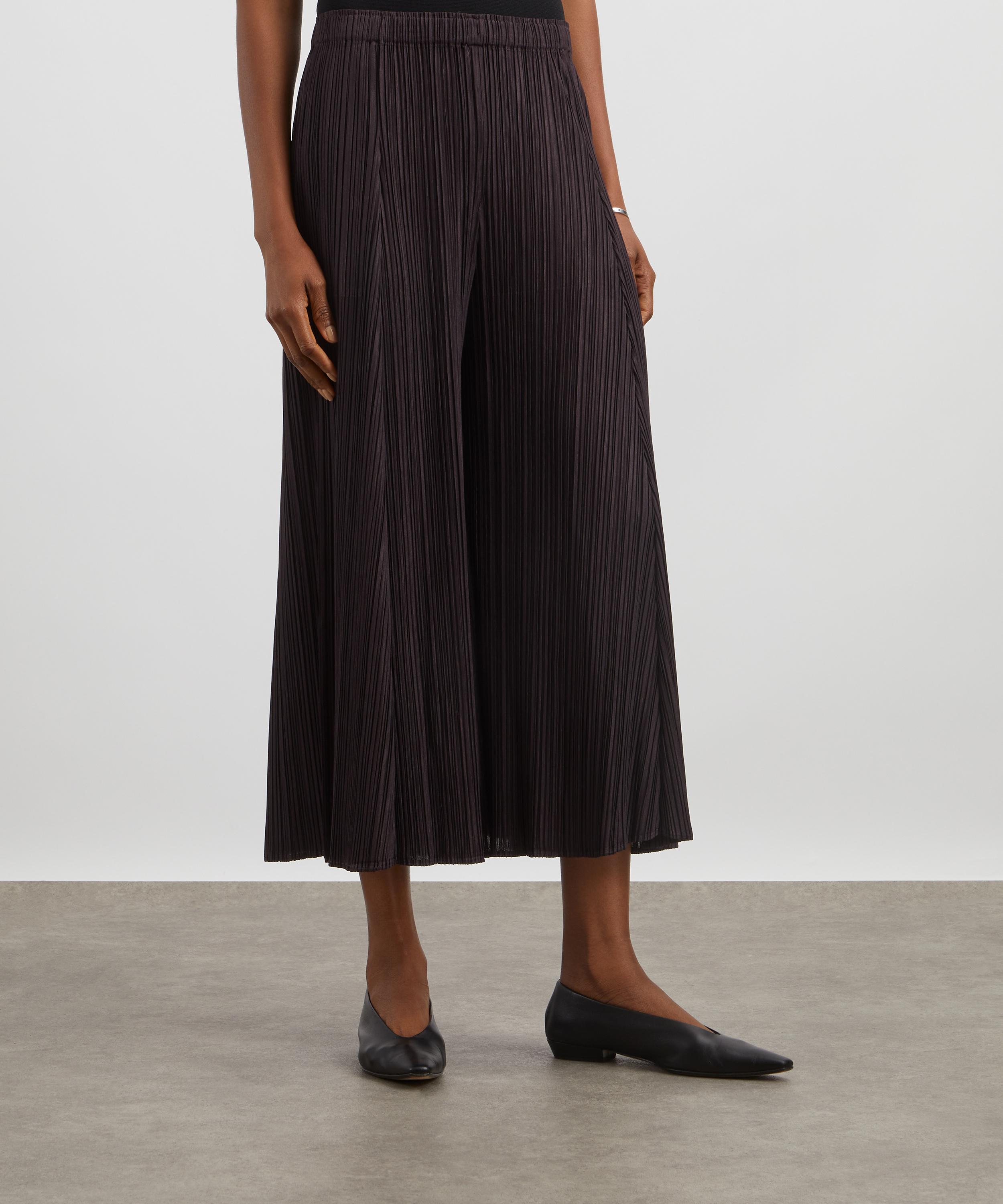 Pleats Please Issey Miyake - MELLOW PLEATS Dark Brown Pleated Trousers image number 2