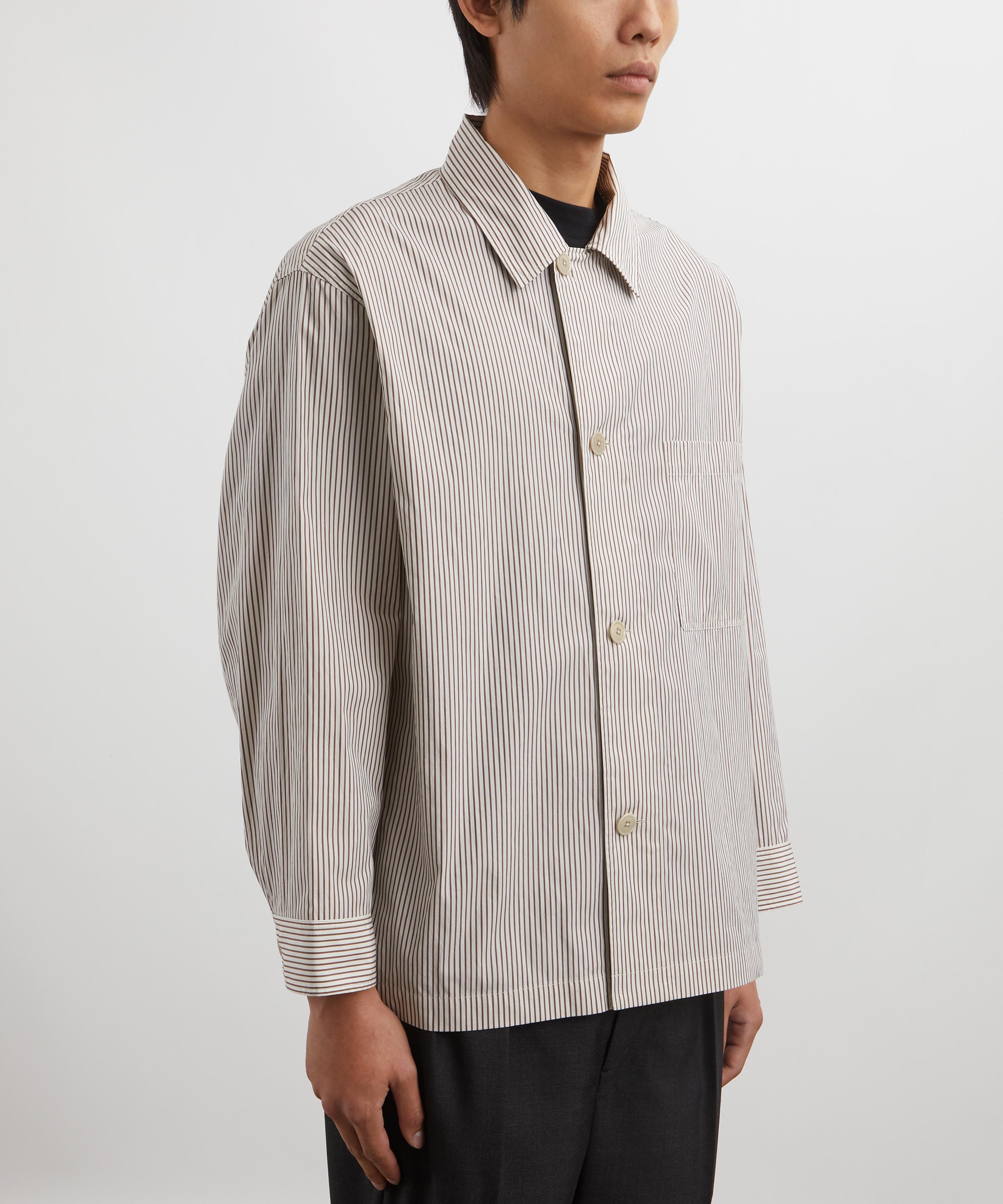 Lemaire - Striped Cotton Poplin Pyjama Shirt image number 2