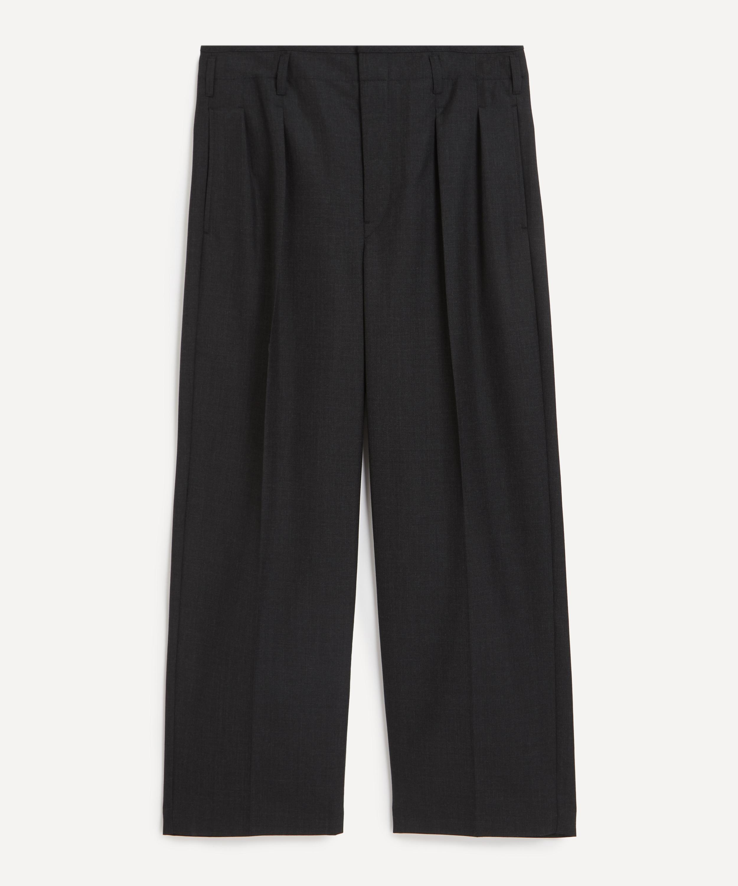 Lemaire - Pleated Tropical Poly-Wool Trousers image number 0