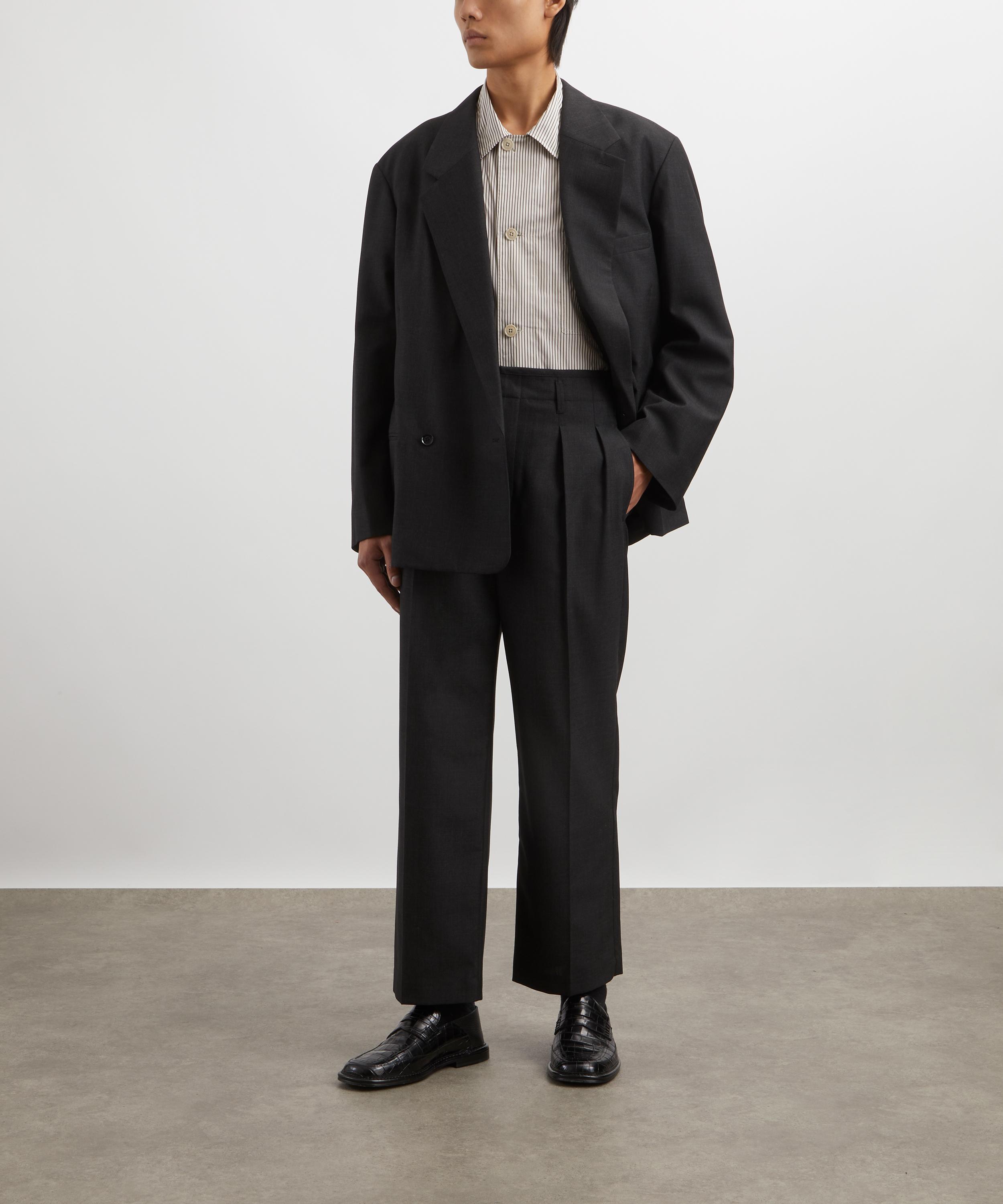 Lemaire - Pleated Tropical Poly-Wool Trousers image number 1