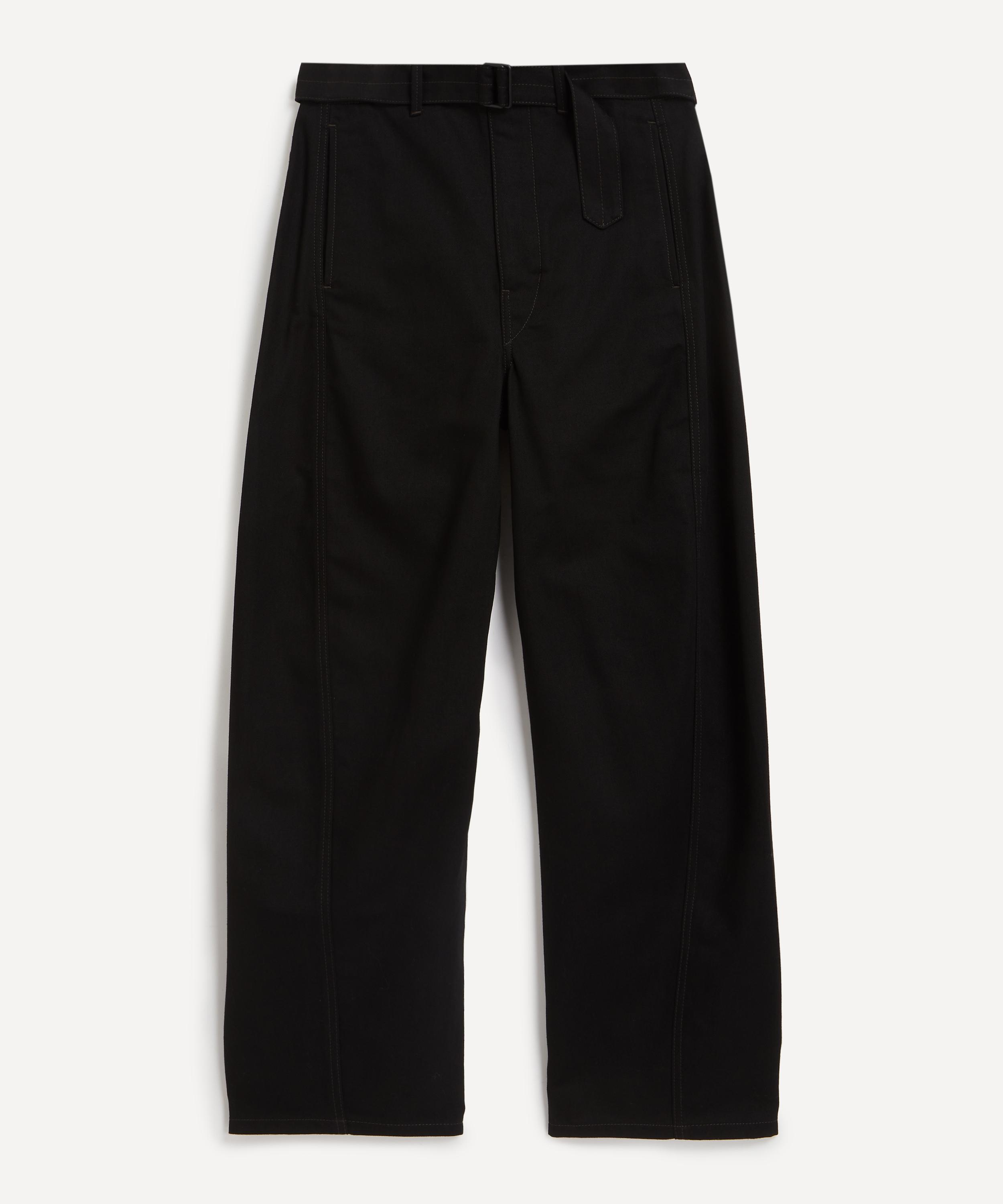 Lemaire - Twisted Belted Heavy Black Denim Trousers image number 0