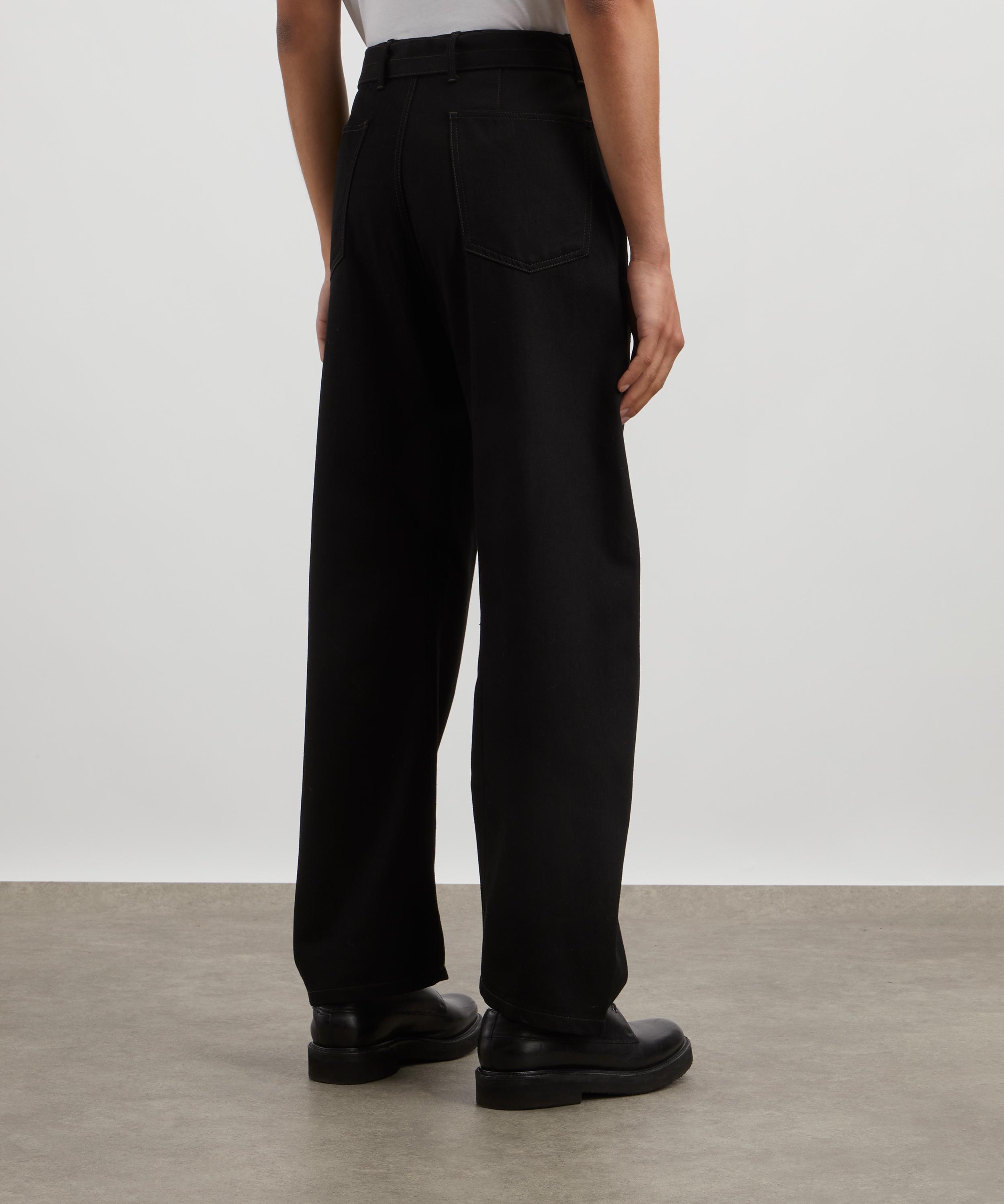Lemaire - Twisted Belted Heavy Black Denim Trousers image number 3