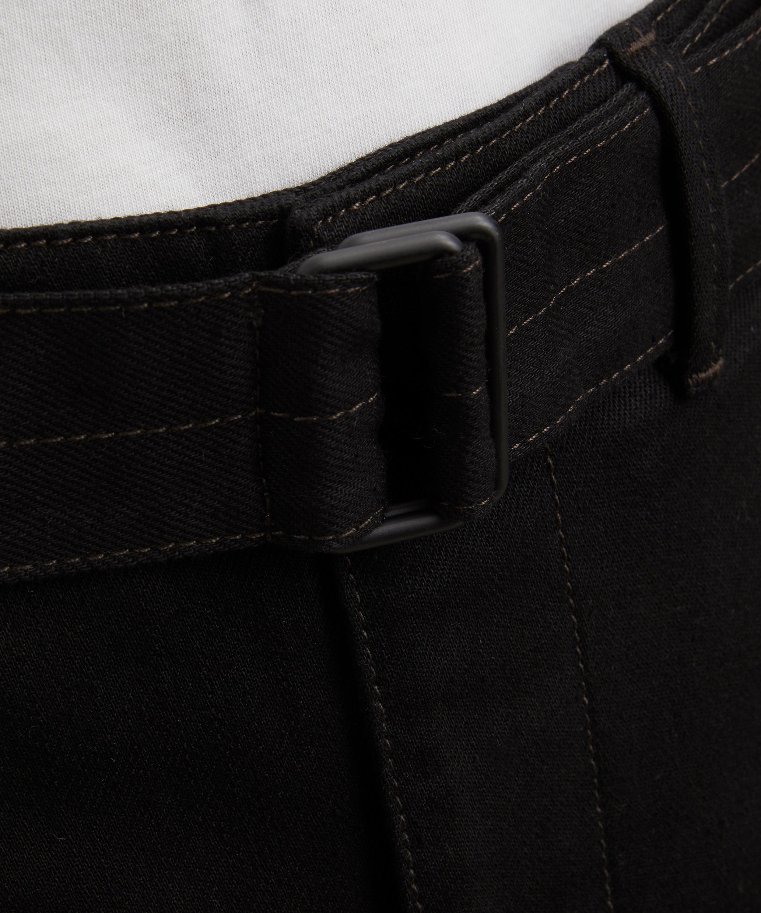 Lemaire - Twisted Belted Heavy Black Denim Trousers image number 4
