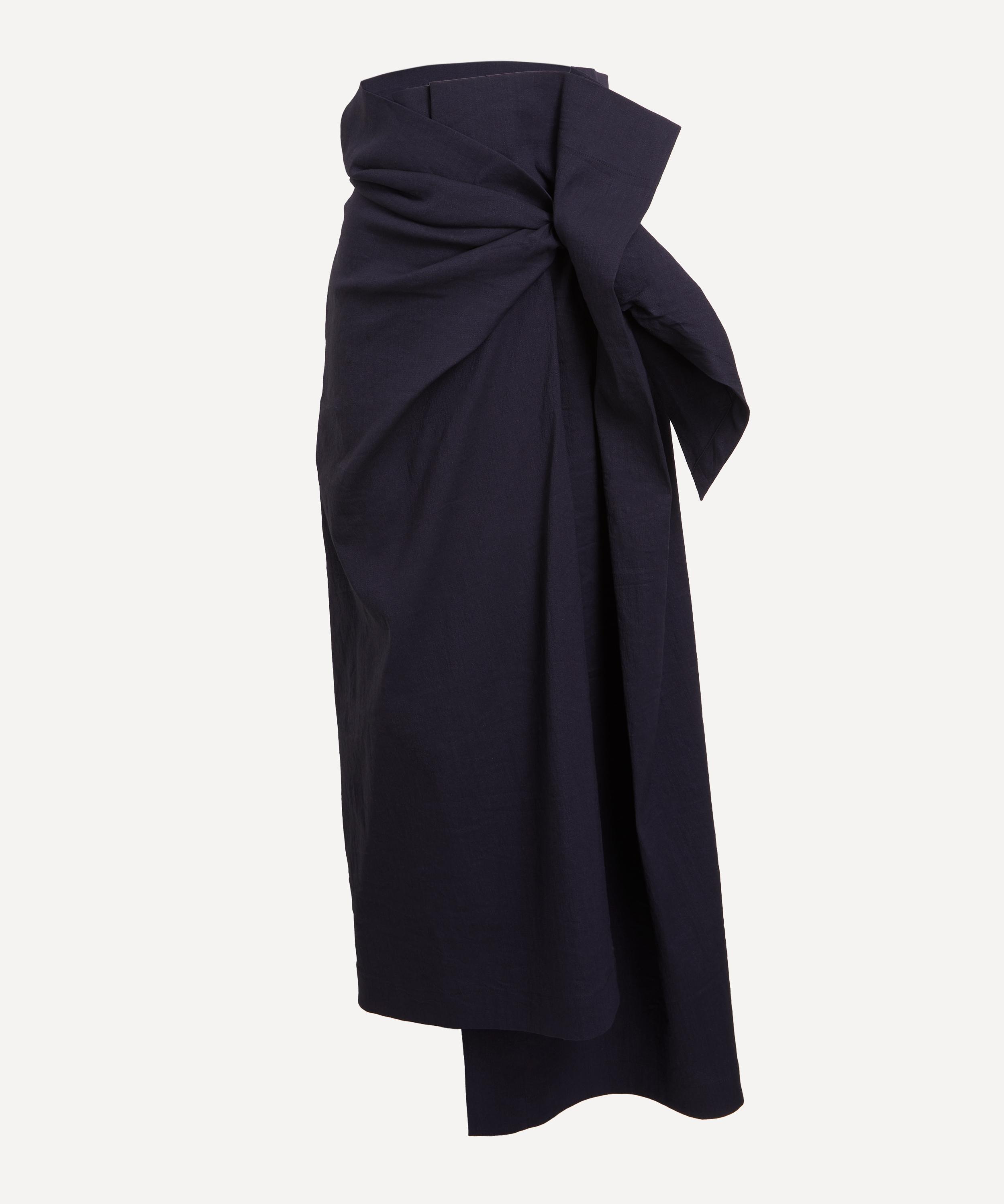 Issey Miyake - ENTHCLOTHE Wrapped Washi Paper Midi-Skirt image number 0