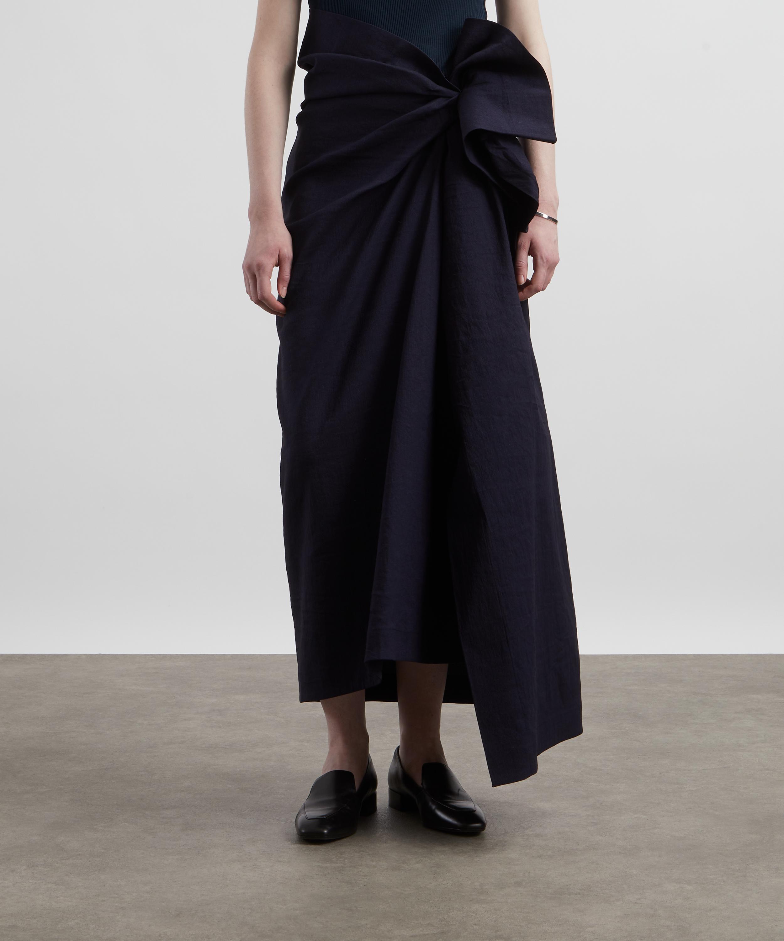 Issey Miyake - ENTHCLOTHE Wrapped Washi Paper Midi-Skirt image number 2