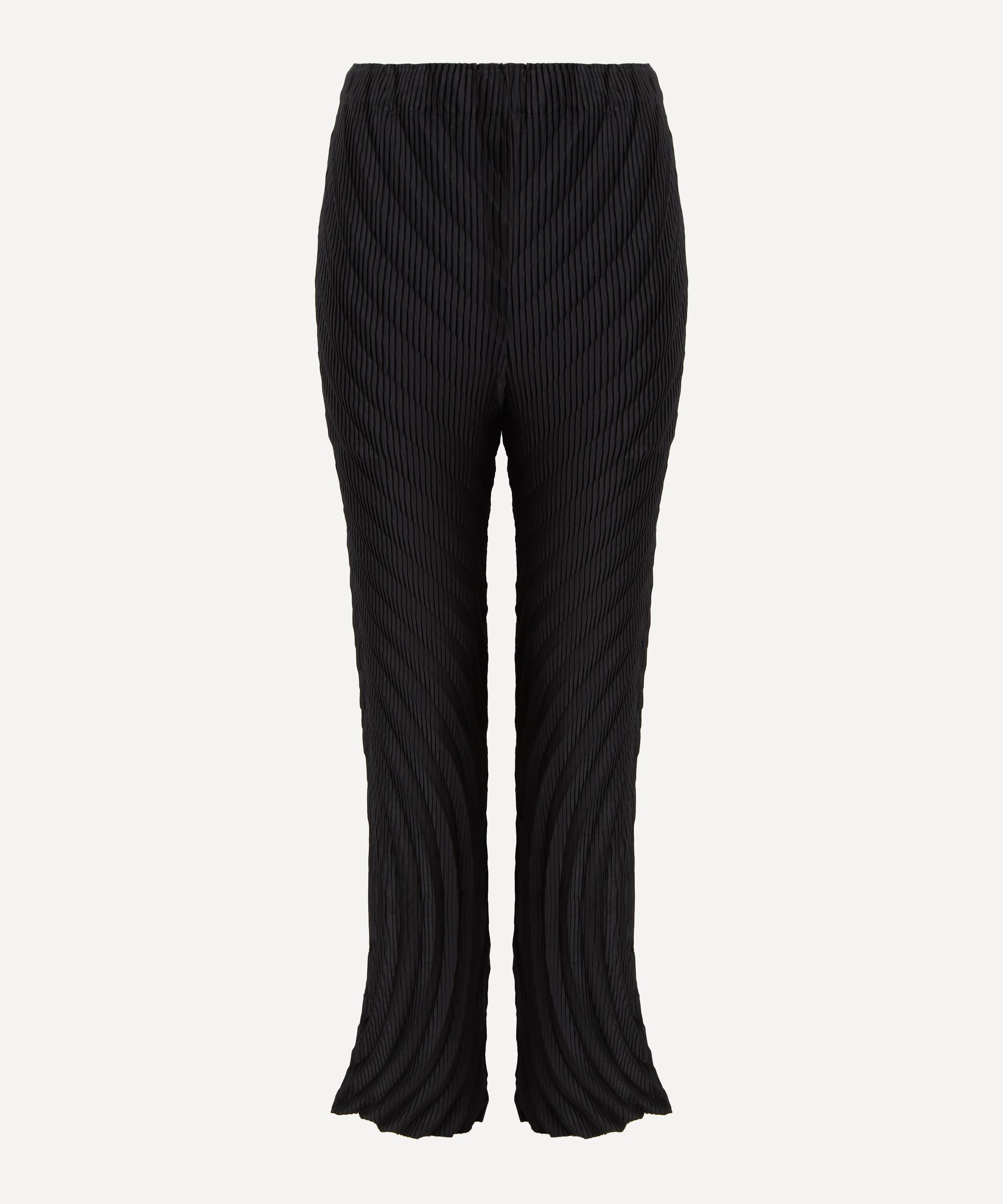 Issey Miyake - NUANCE PLEATS SOLID Flared Trousers image number 0