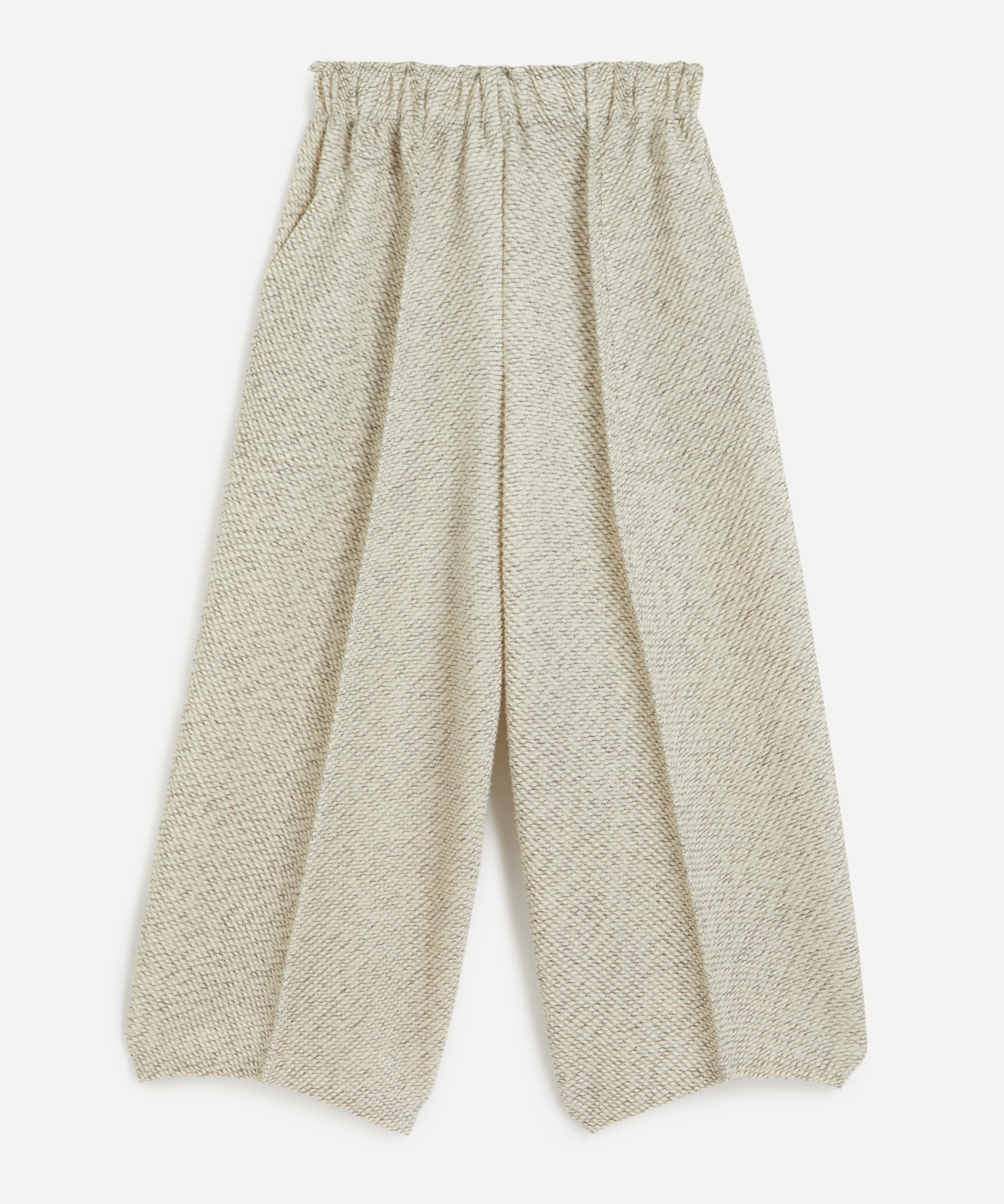 Issey Miyake - White-Hued WARM PLEATS Wide Leg Trousers image number 0