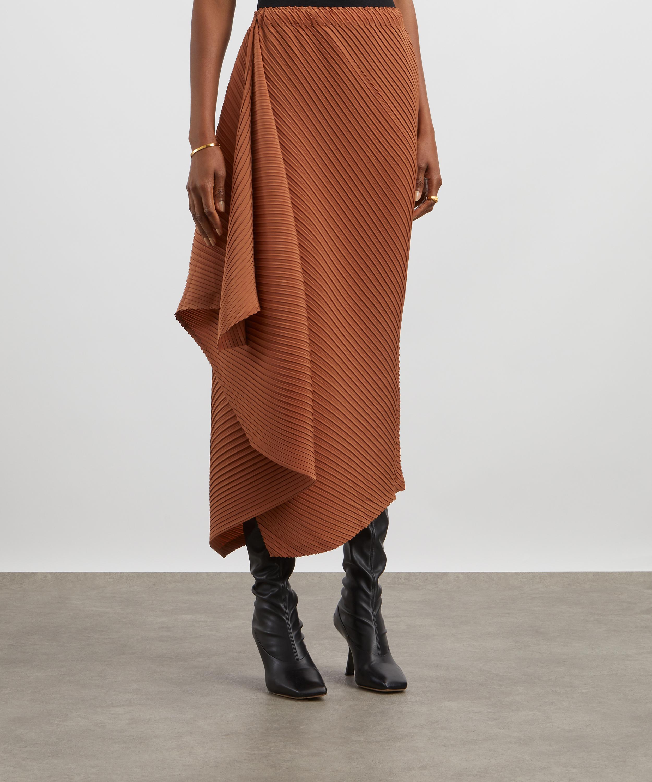 Issey Miyake - VIGOR PLEATS SOLID Pleated Wrap Skirt image number 2