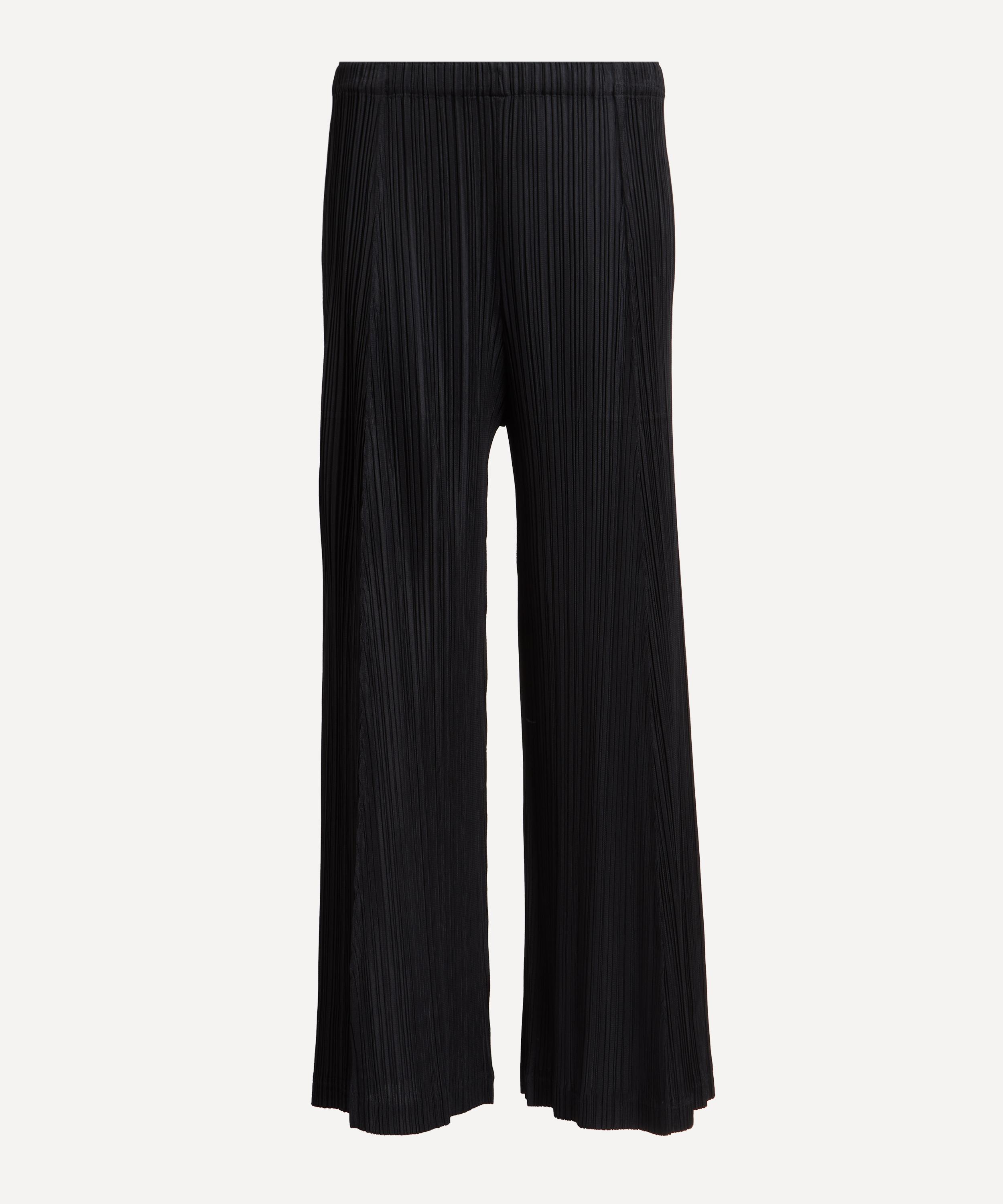 Pleats Please Issey Miyake - THICKER BOTTOMS 2 Black Pleated Trousers image number 0