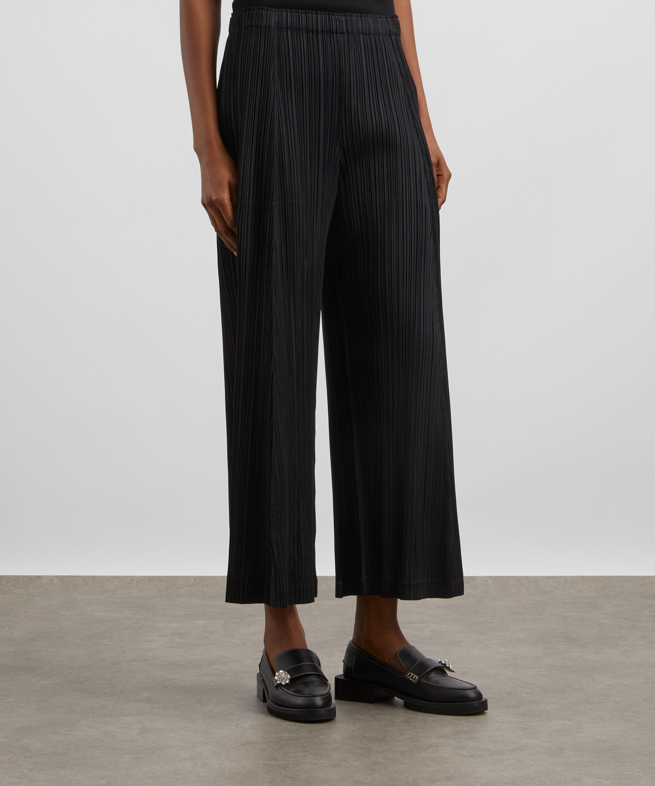 Pleats Please Issey Miyake - THICKER BOTTOMS 2 Black Pleated Trousers image number 2