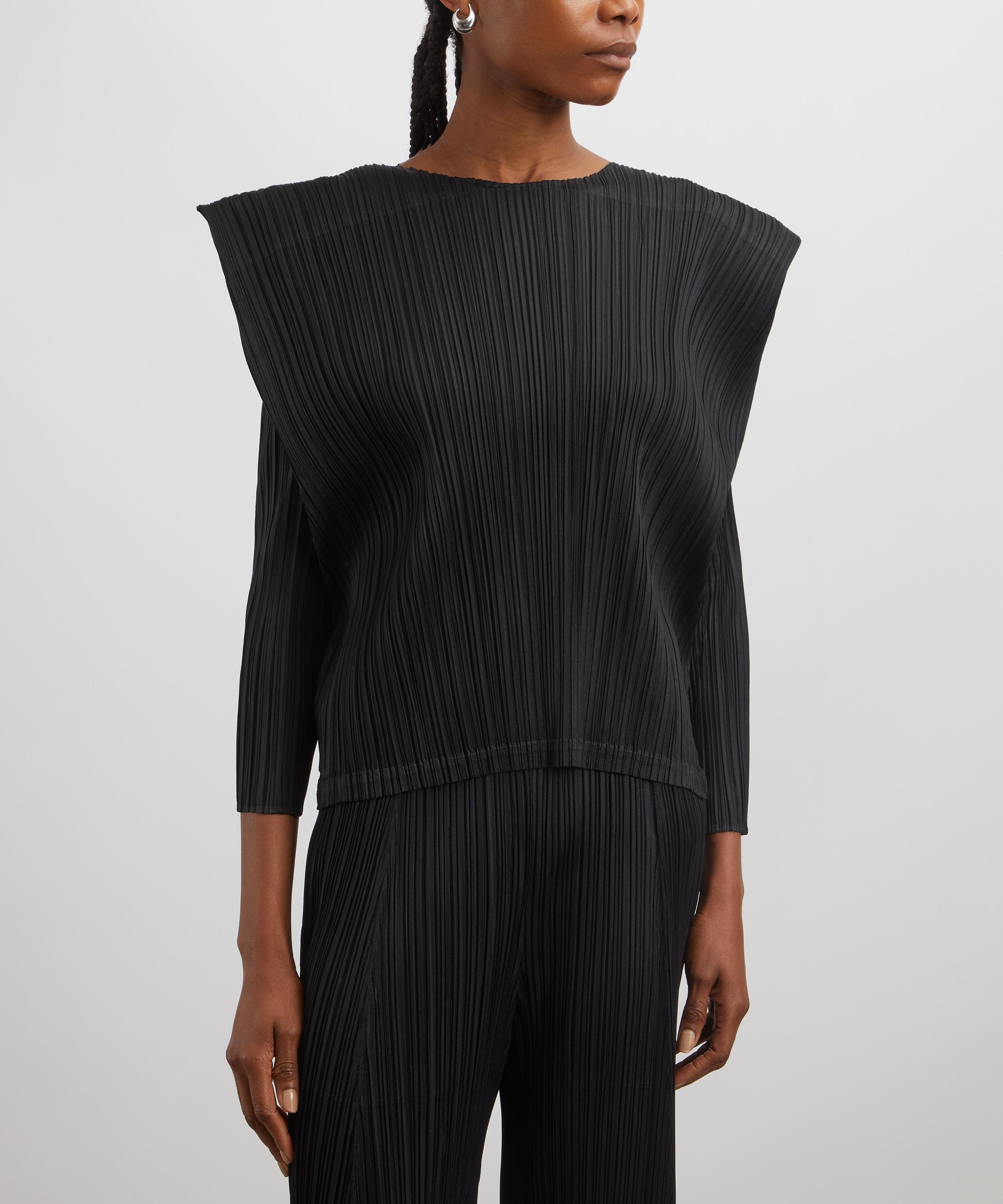 Pleats Please Issey Miyake - MONTHLY COLOURS: SEPTEMBER Black Pleated Top image number 2