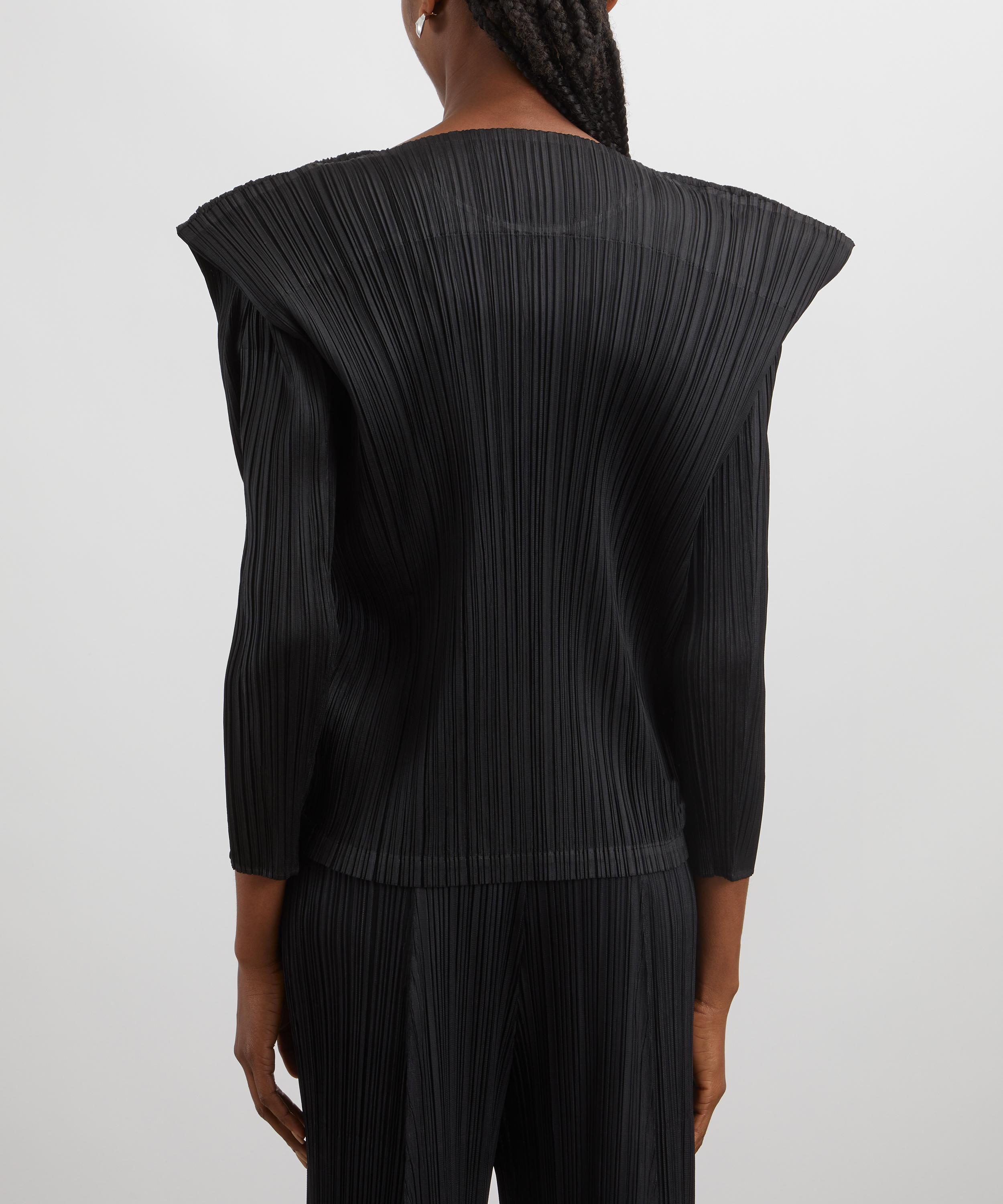 Pleats Please Issey Miyake - MONTHLY COLOURS: SEPTEMBER Black Pleated Top image number 3