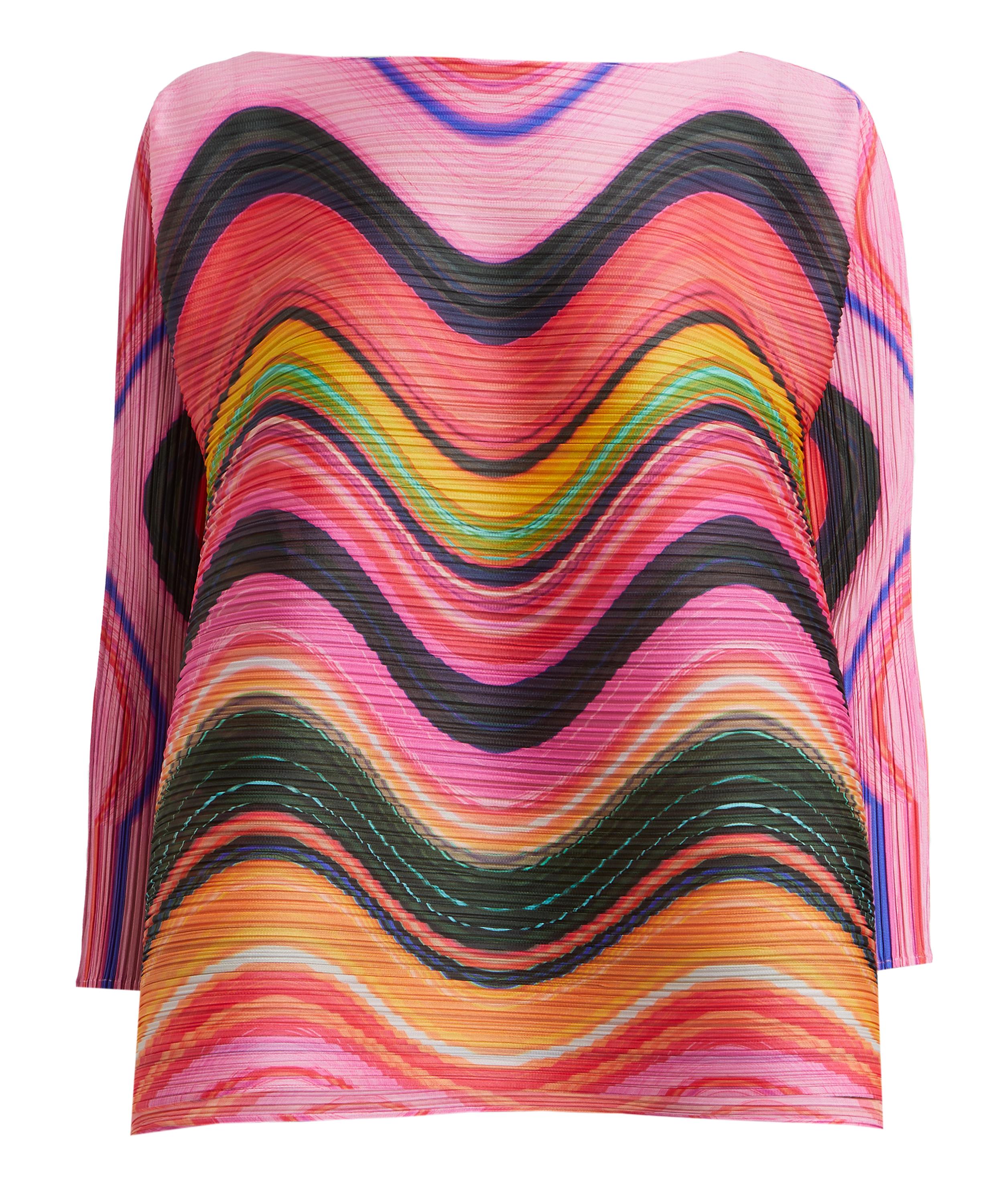 Pleats Please Issey Miyake - WARP Pleated Pink Top image number 0