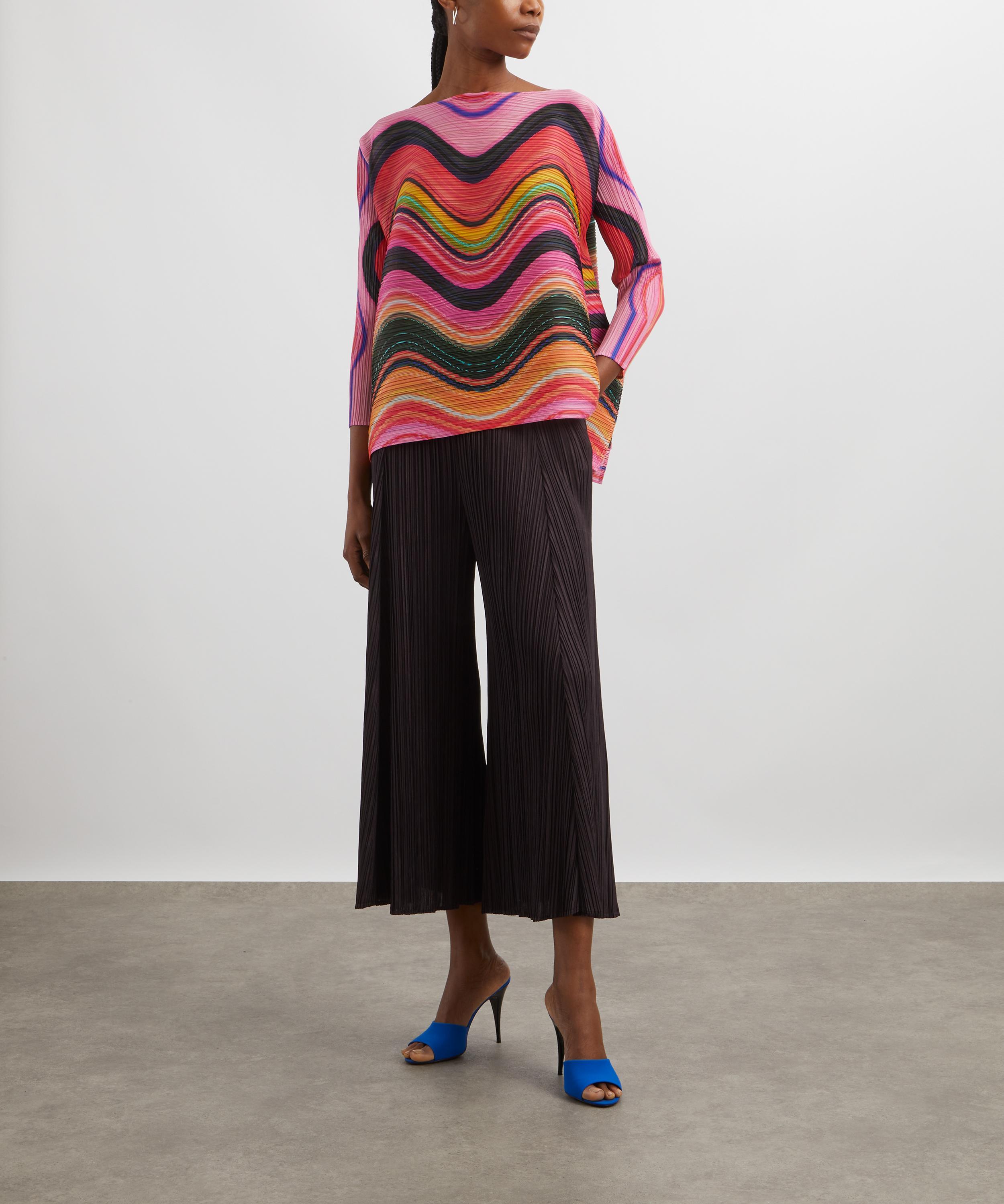 Pleats Please Issey Miyake - WARP Pleated Pink Top image number 1