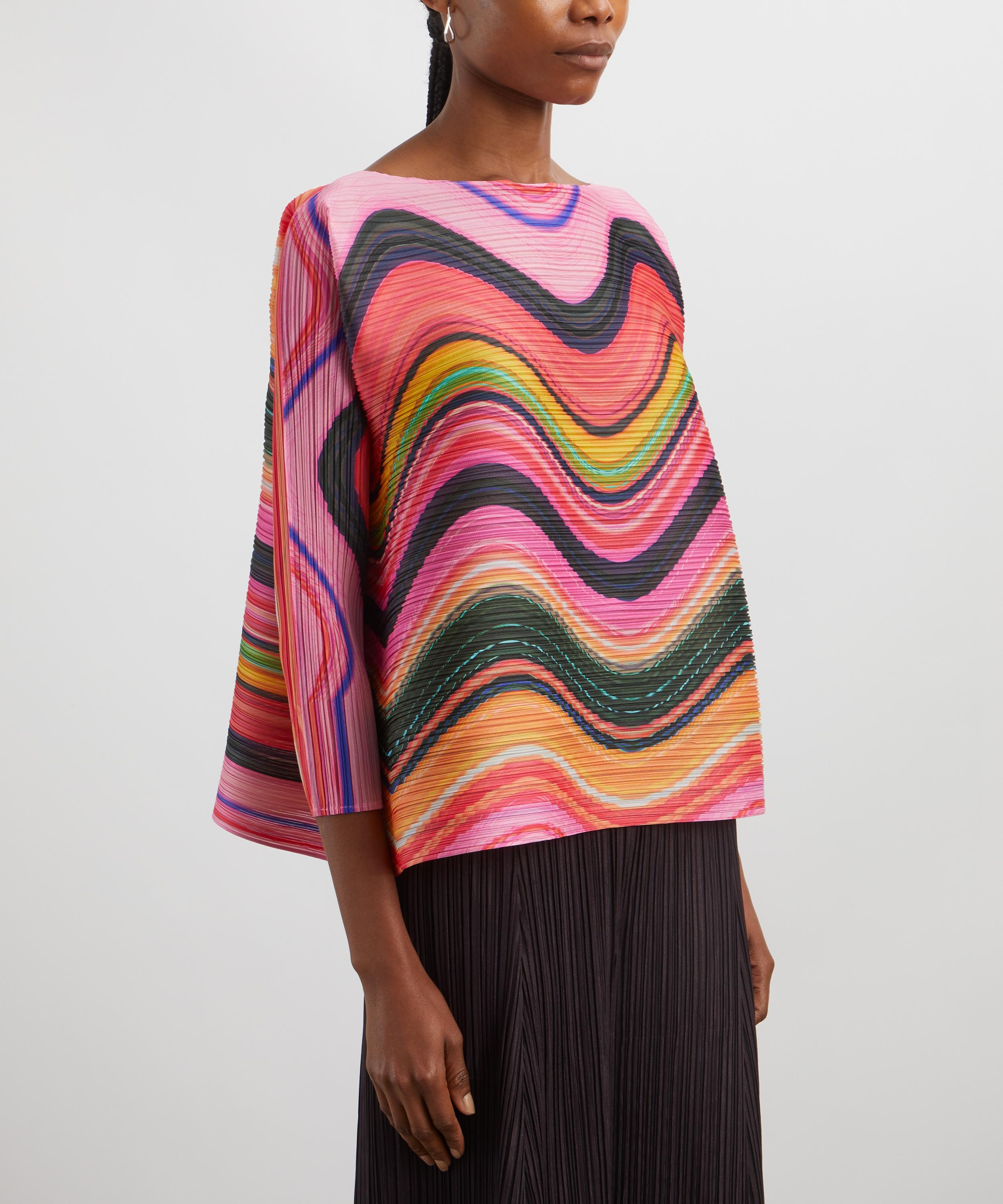 Pleats Please Issey Miyake - WARP Pleated Pink Top image number 2