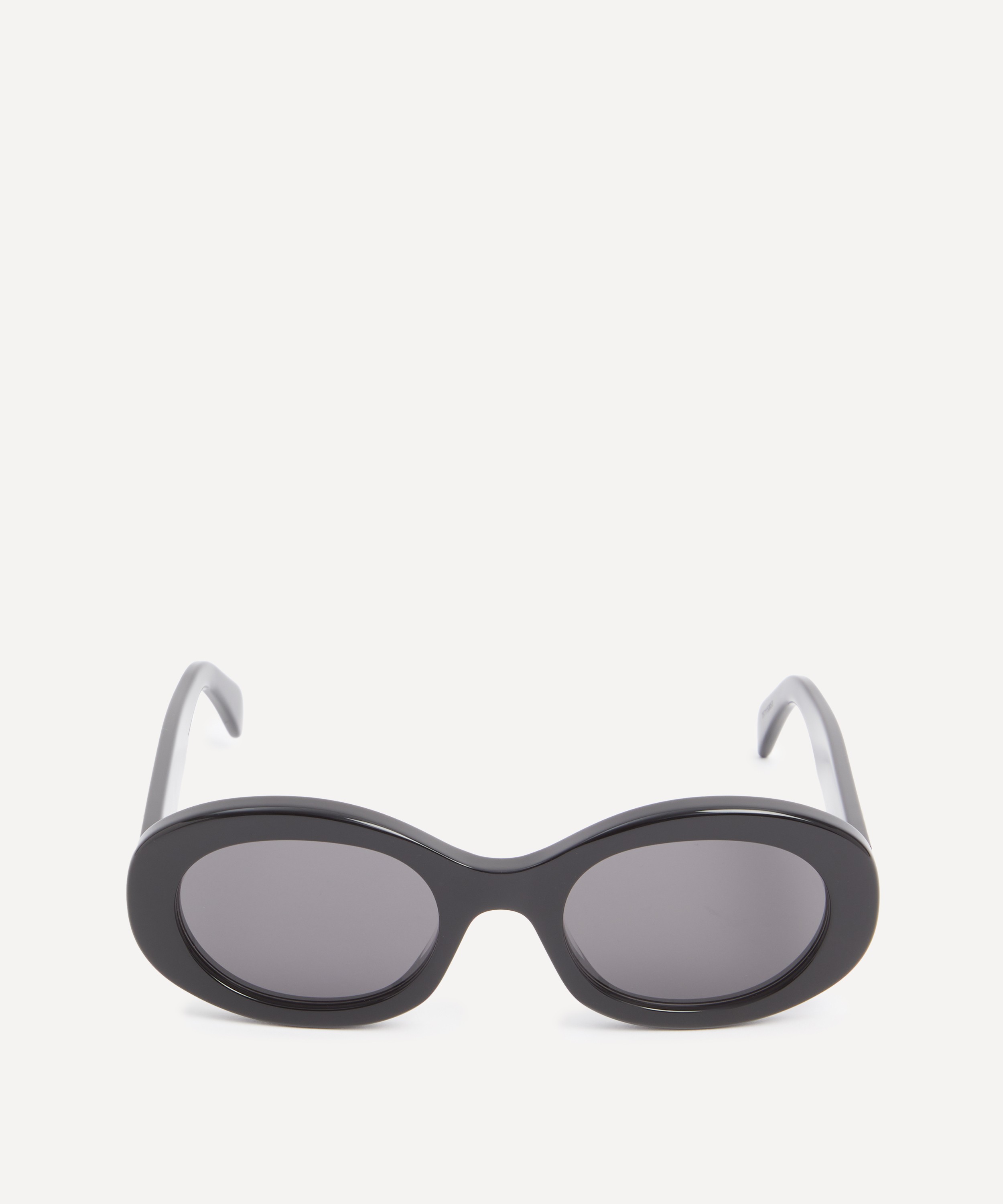 Celine - Triomphe Black Oval Acetate Sunglasses